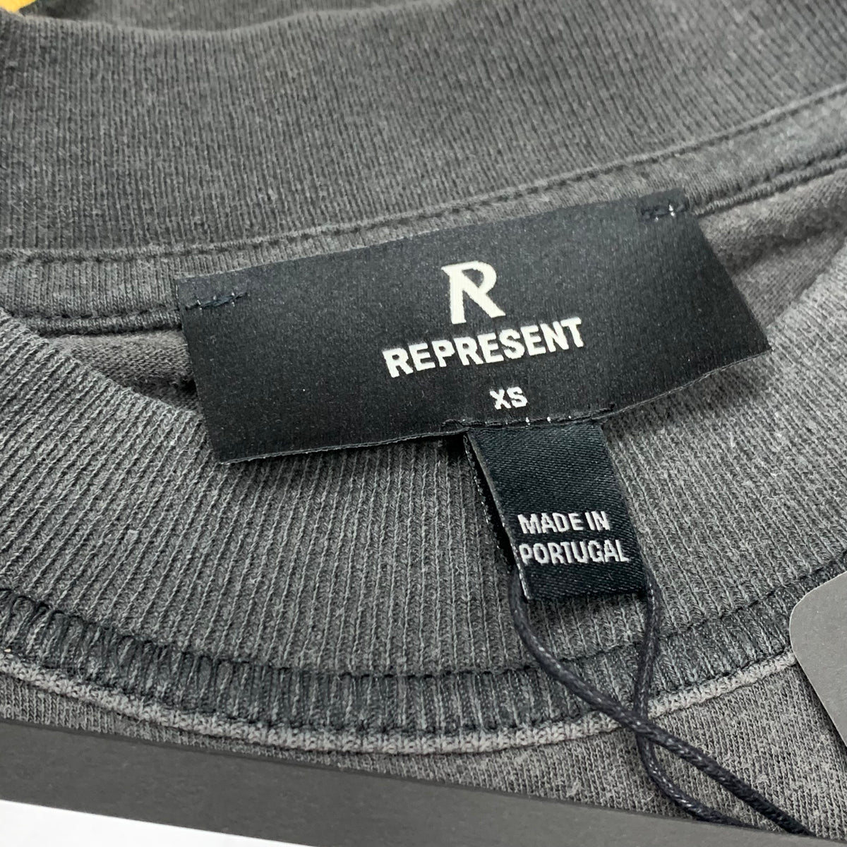 Represent XS Tee Angel Border Stained Black T-Shirt