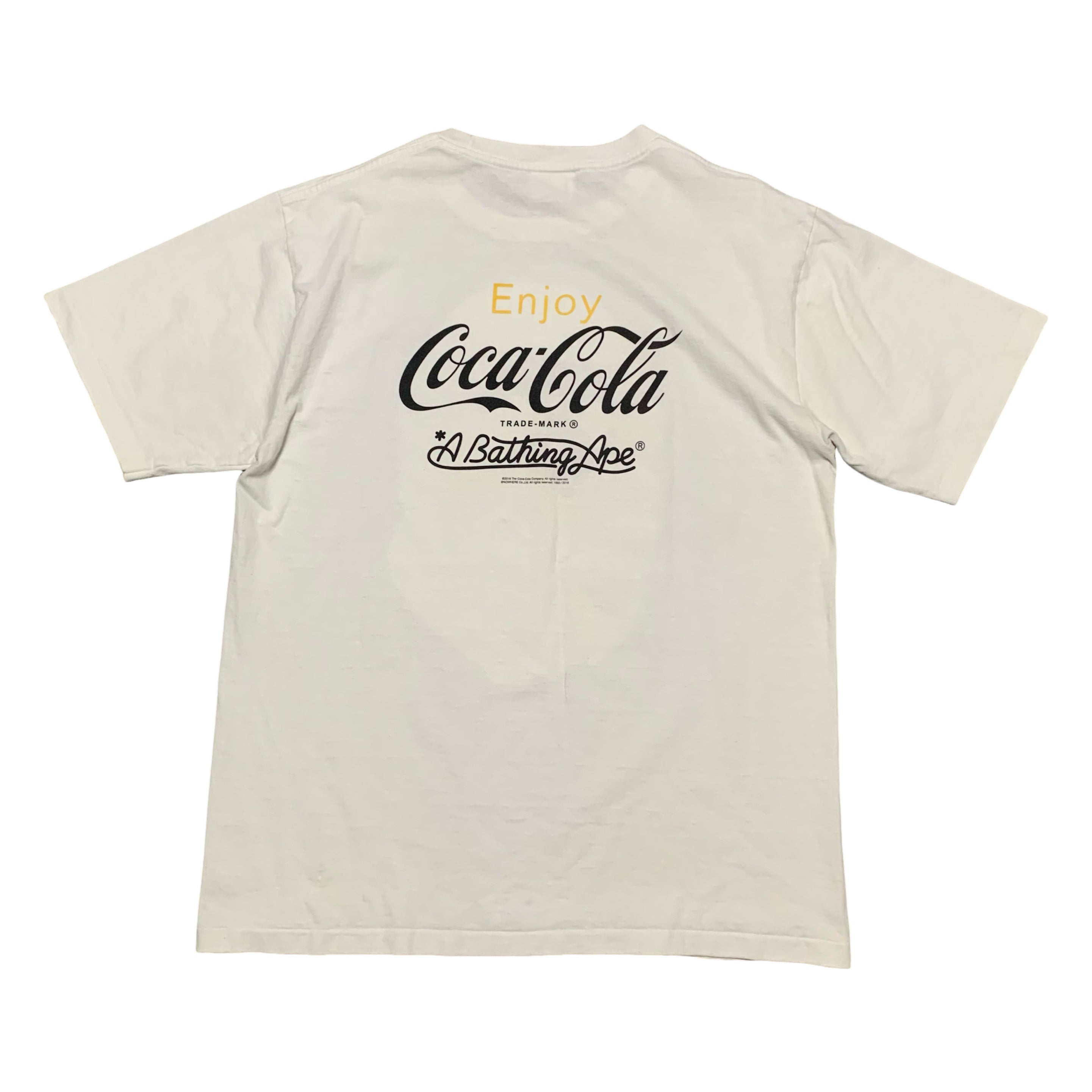 Bape Medium Coca Cola Big Ape Head White Tee 2016