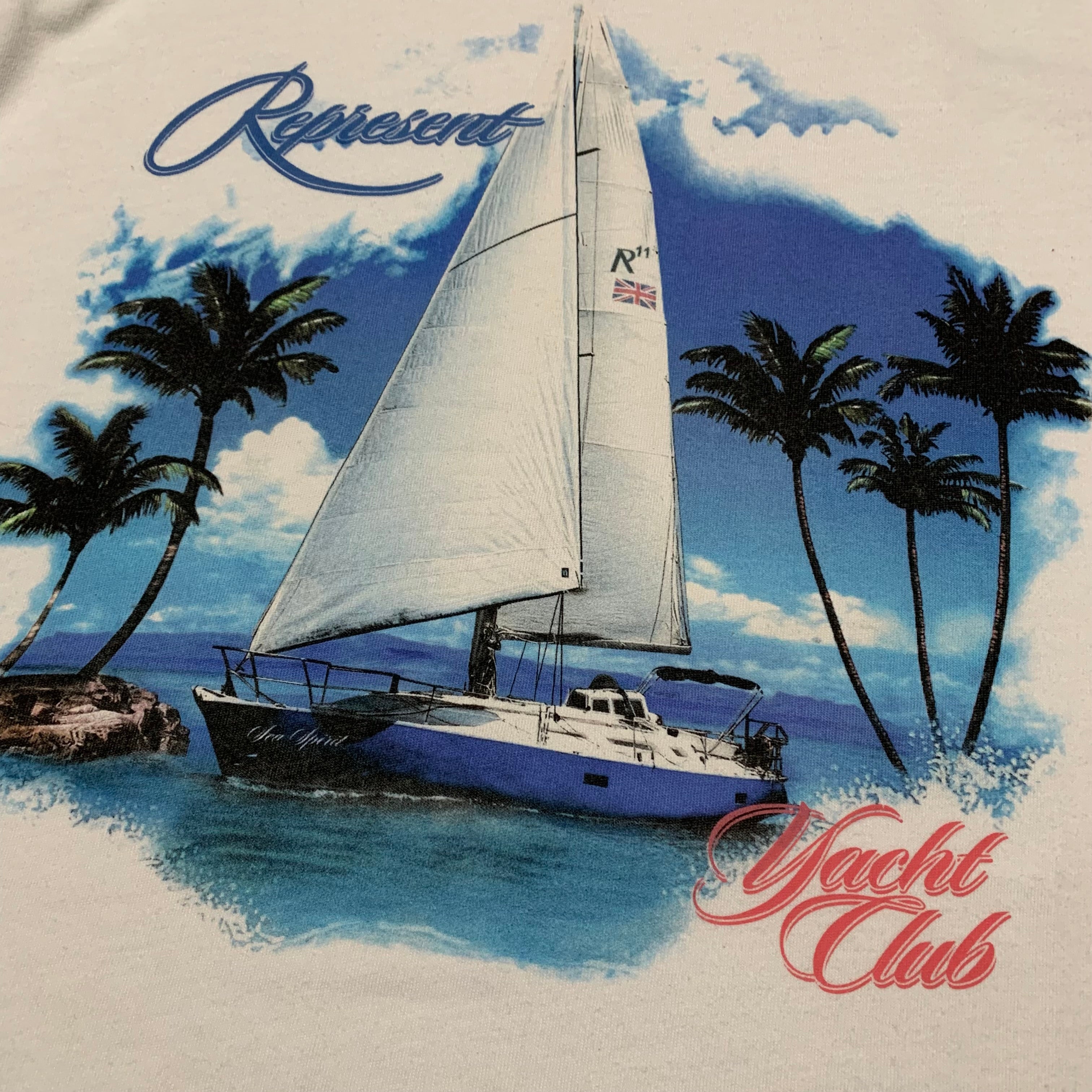 Represent Large Yacht Club Flat White Tee