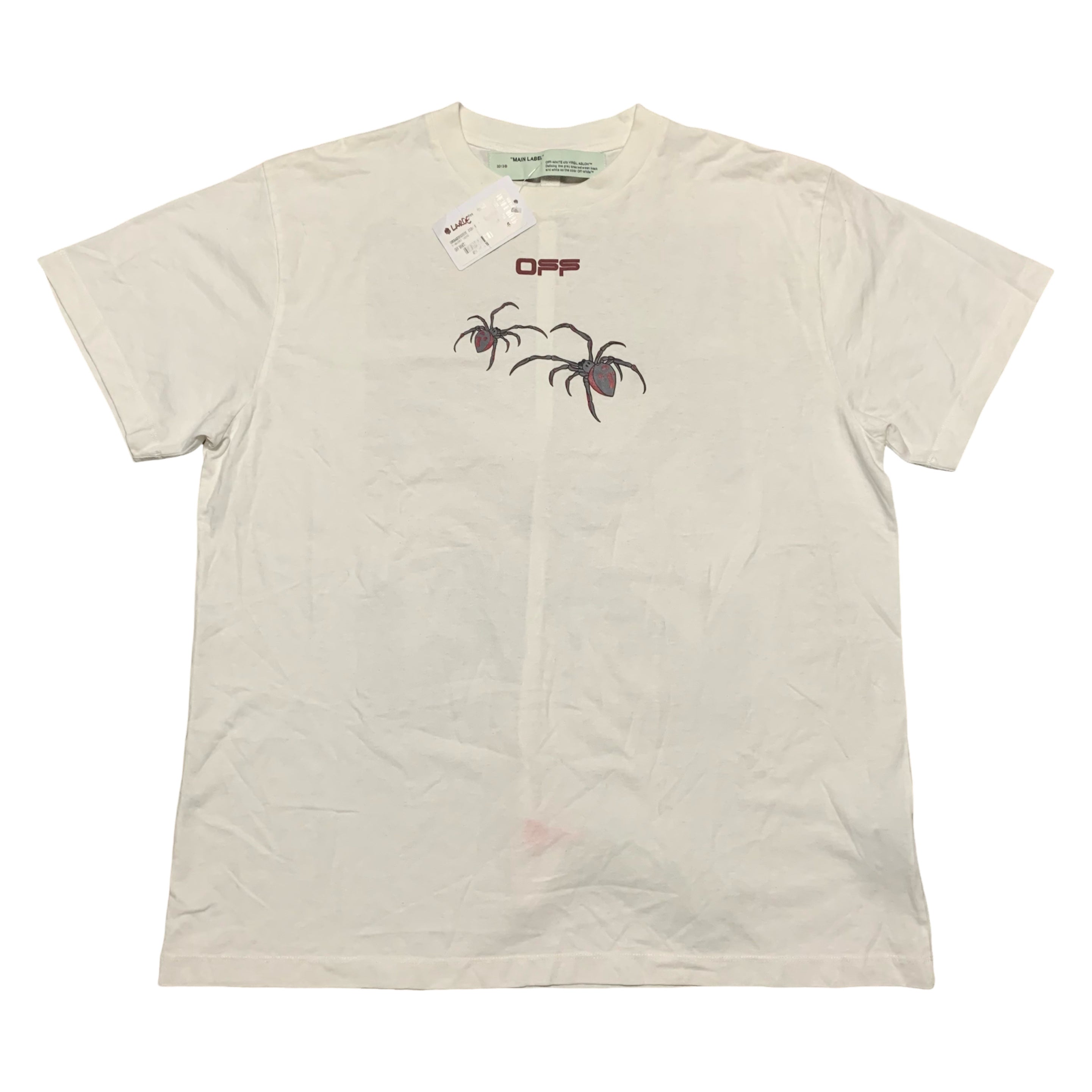 Off White Large Arachno Spider Arrows White Tee Virgil Abloh