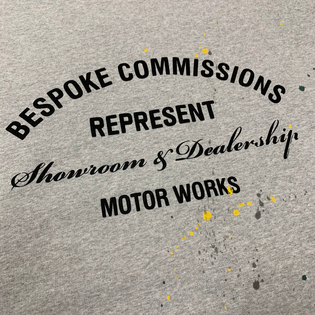Represent Medium Sweatshirt Bespoke Commissions Grey Crewneck Paint Splatter