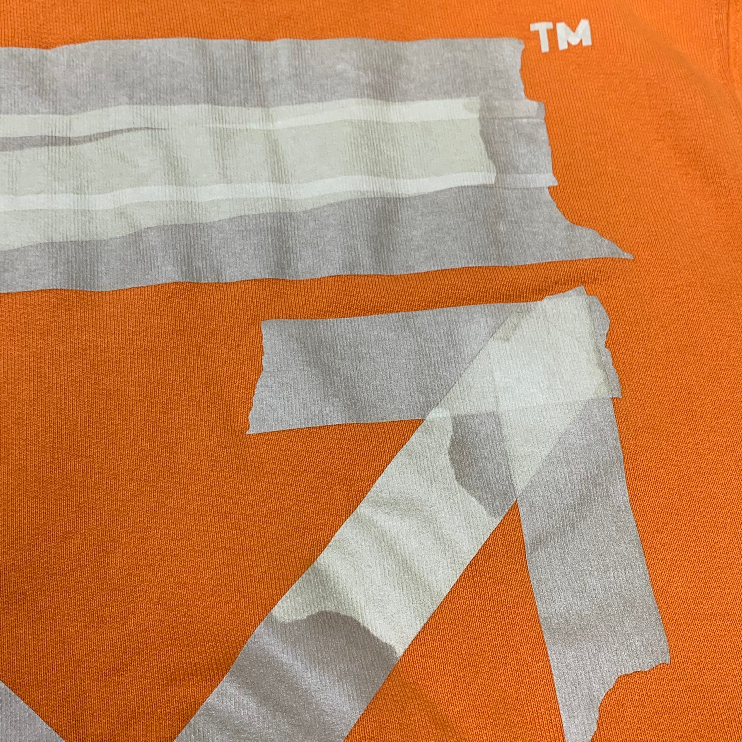 Off White XS Hoodie Tape Arrows Orange Hoodie Virgil Abloh