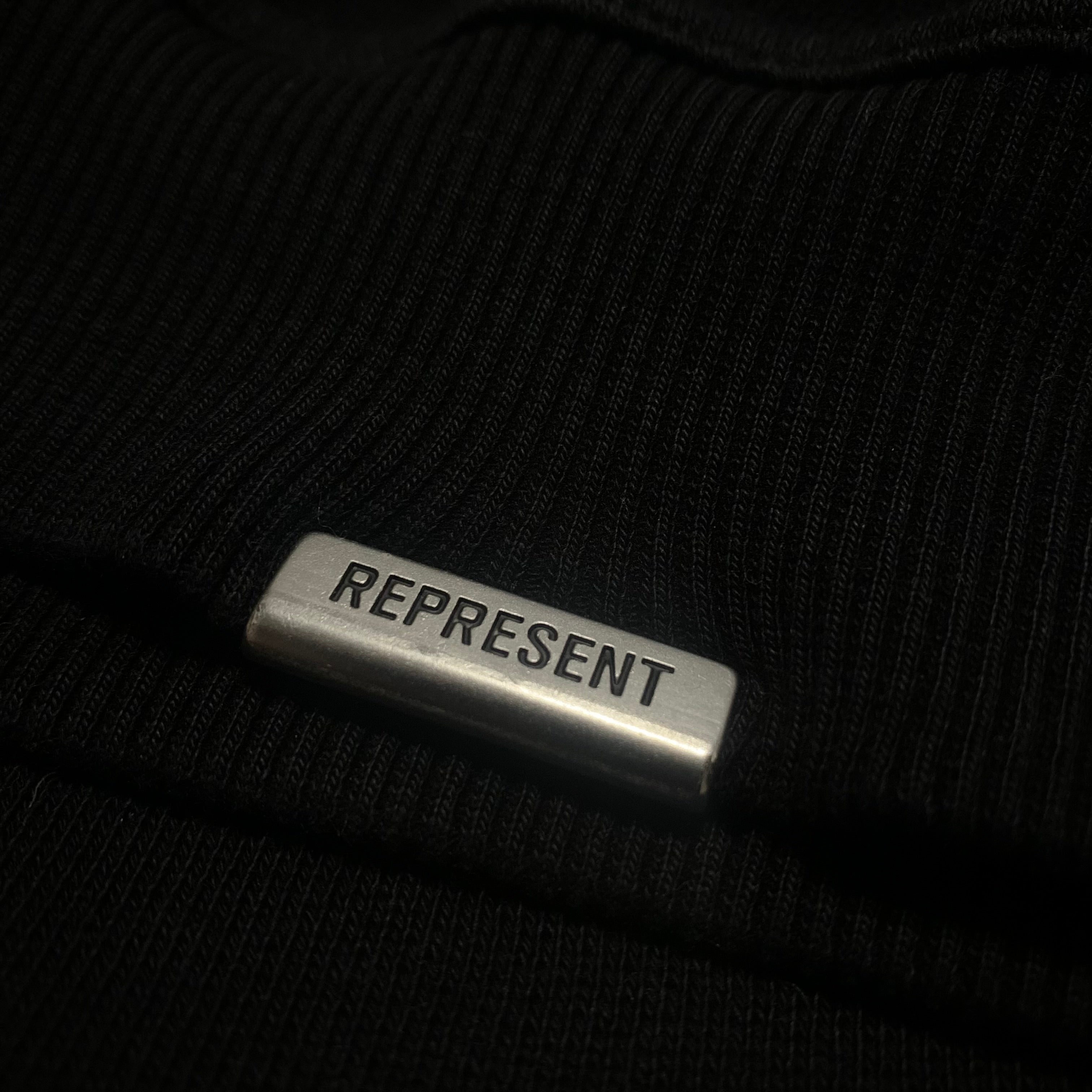 Represent Small Blanks Raglan Black Grey Sweater Sweatshirt Crewneck