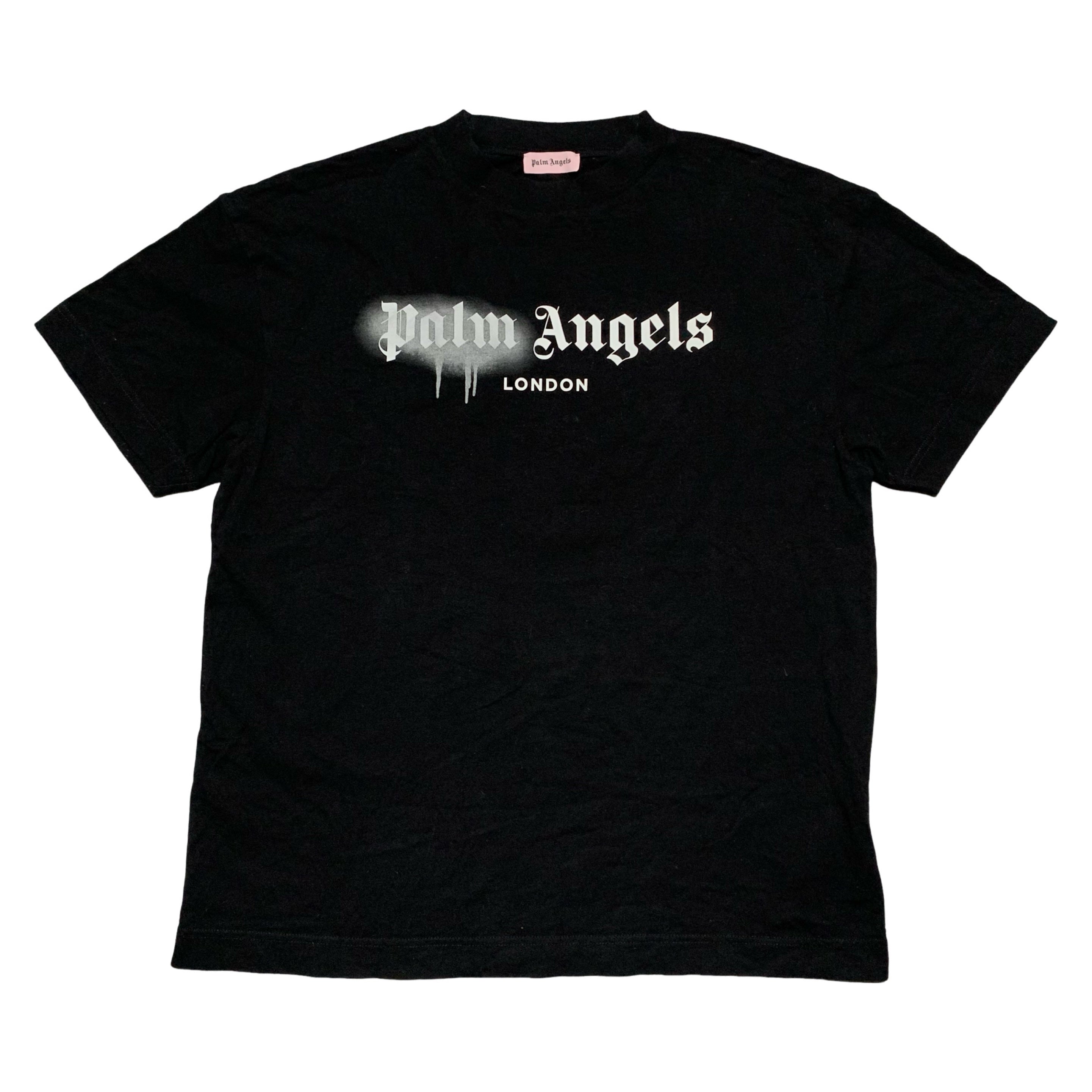 Palm Angels Large London Sprayed Black Tee