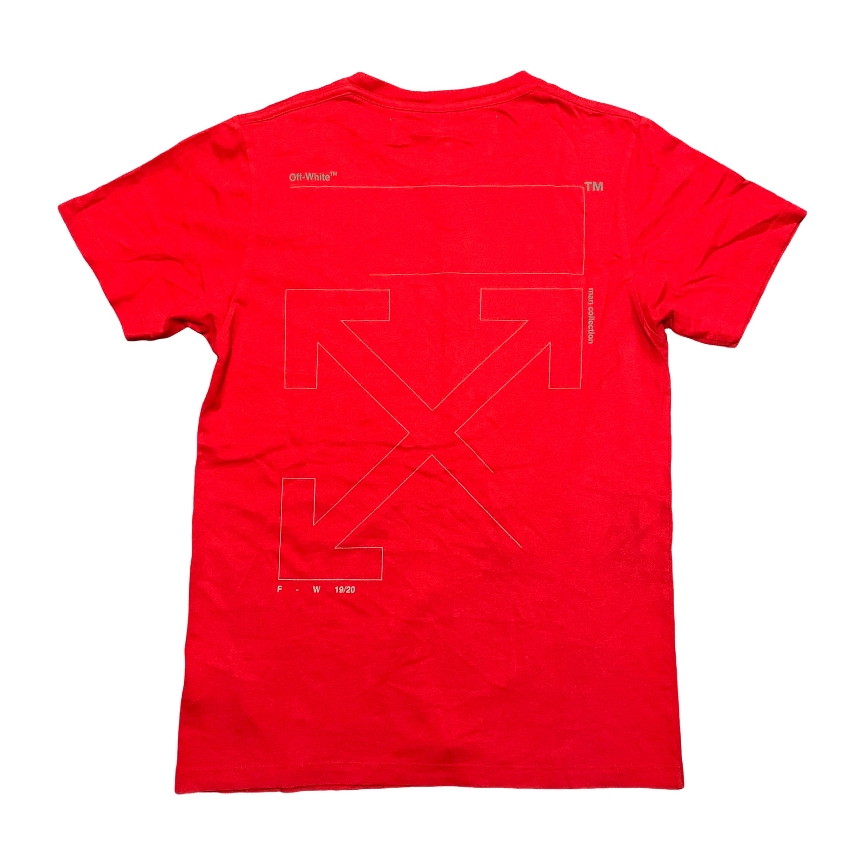 Off White Small Arrows Red Tee Virgil Abloh