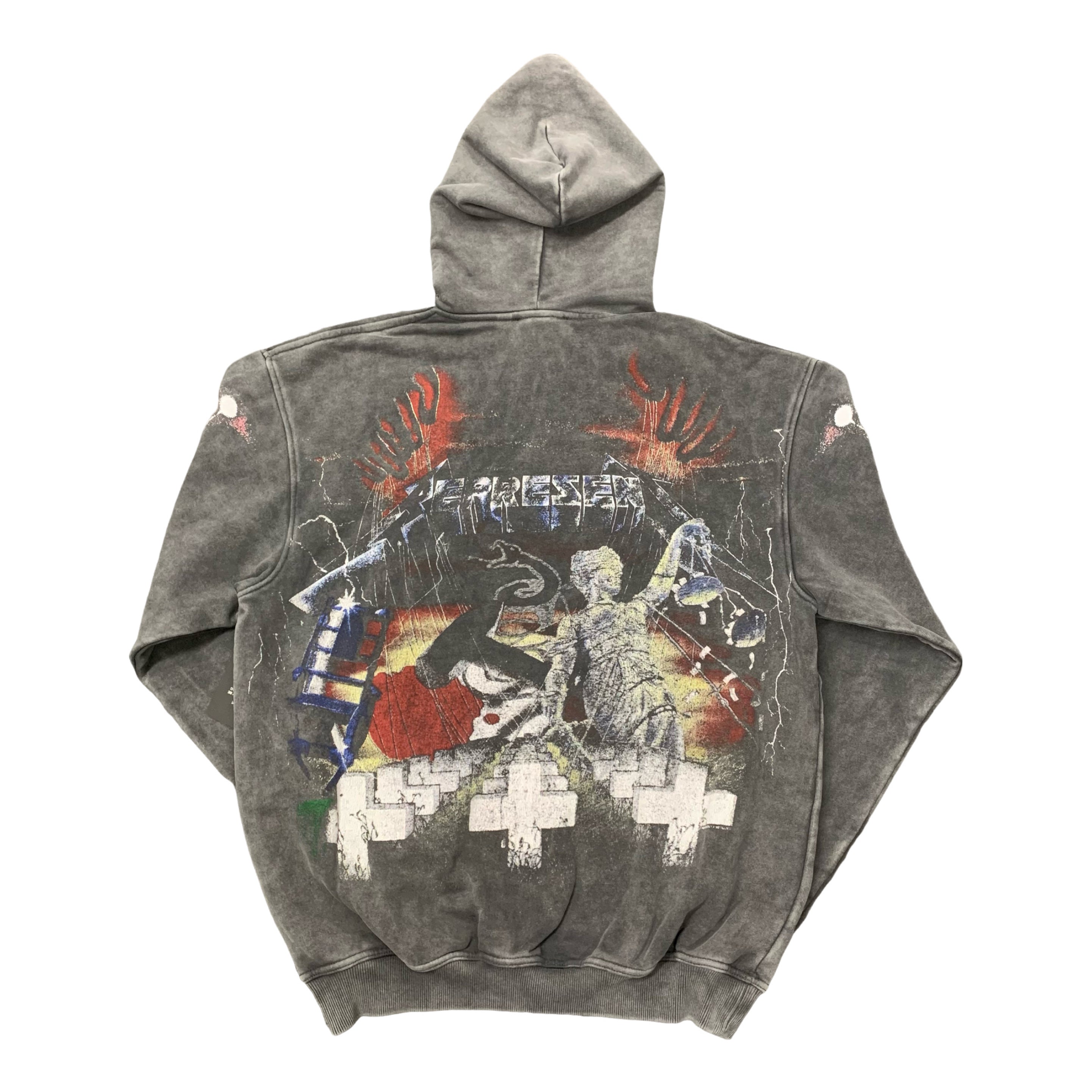 Represent Small Hoodie Metallica Master Of Puppets Vintage Grey Hoodie