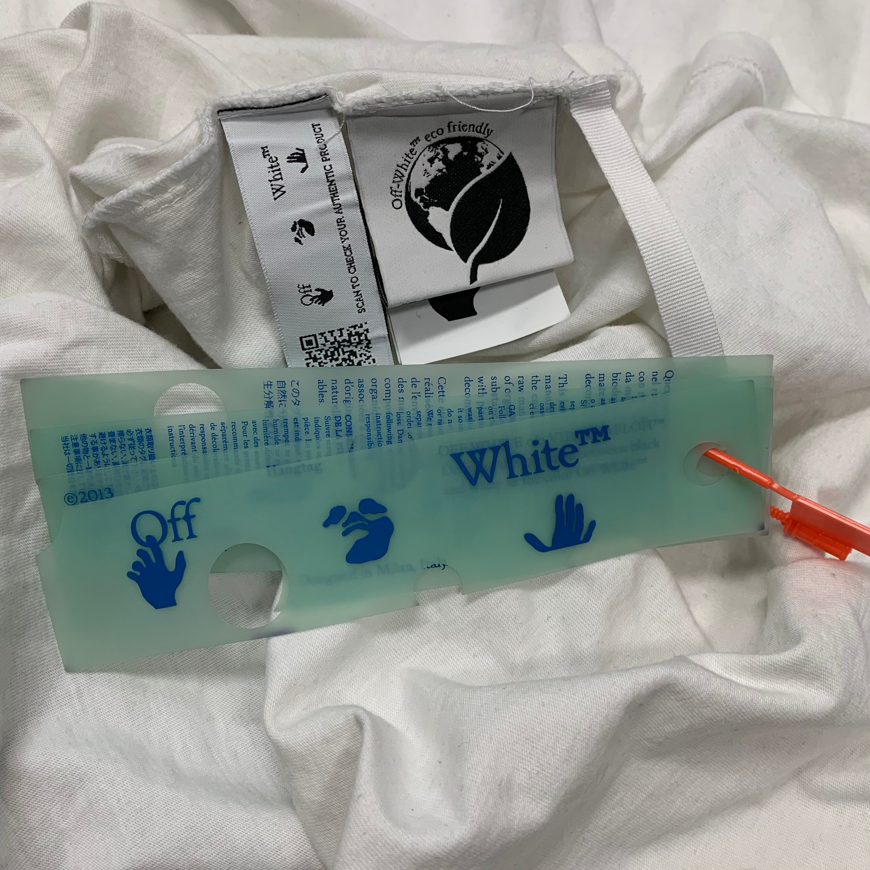 Off White Small Tee 70s Type Casual White T-Shirt Virgil Abloh