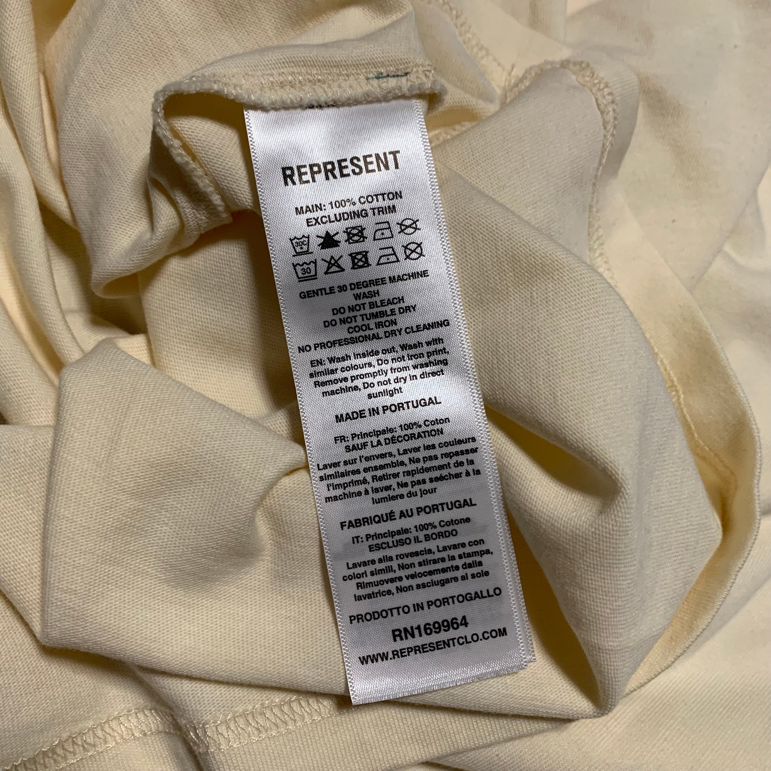 Represent XS Decade Of Speed Cream White Tee