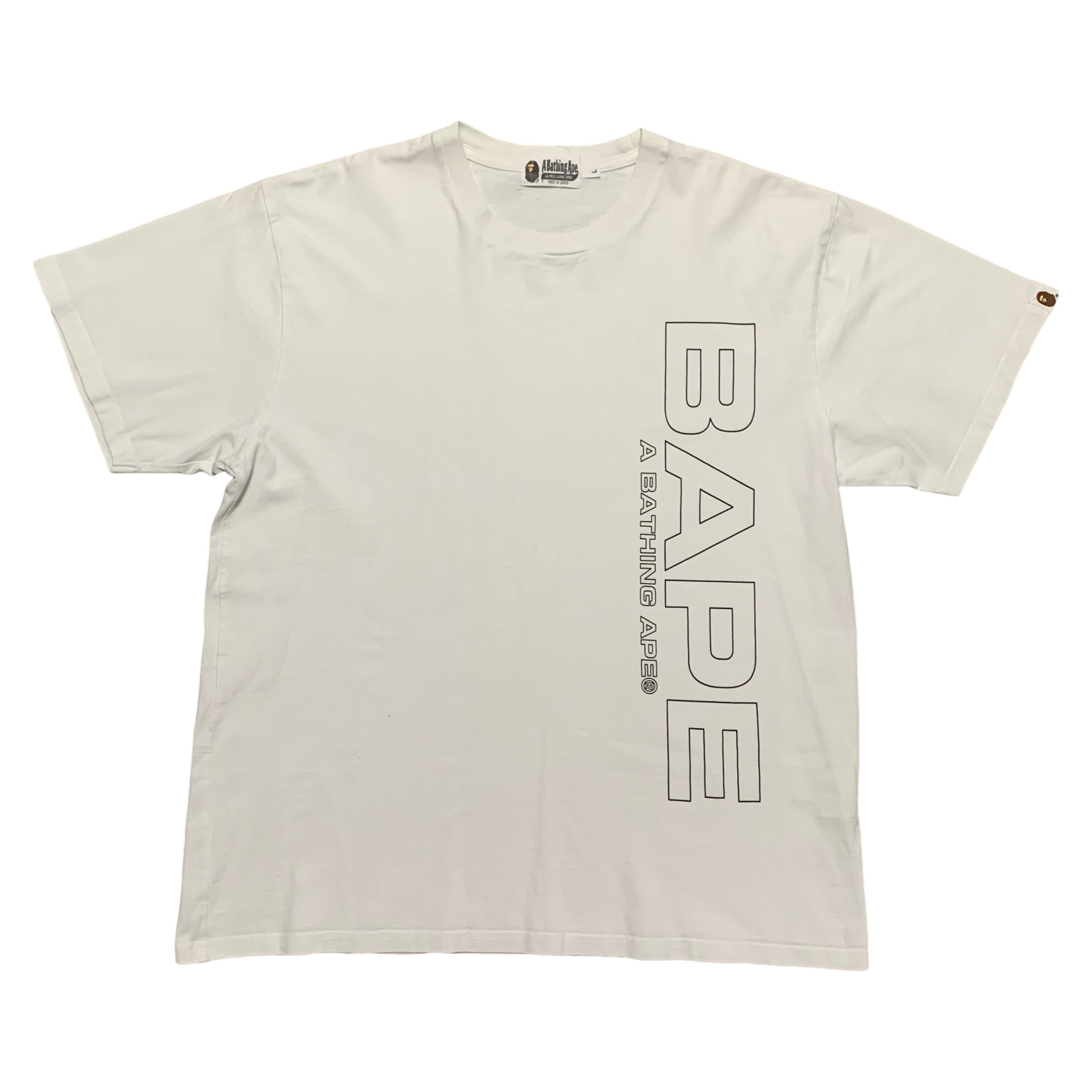 Bape Large White Tee Space A Bathing Ape