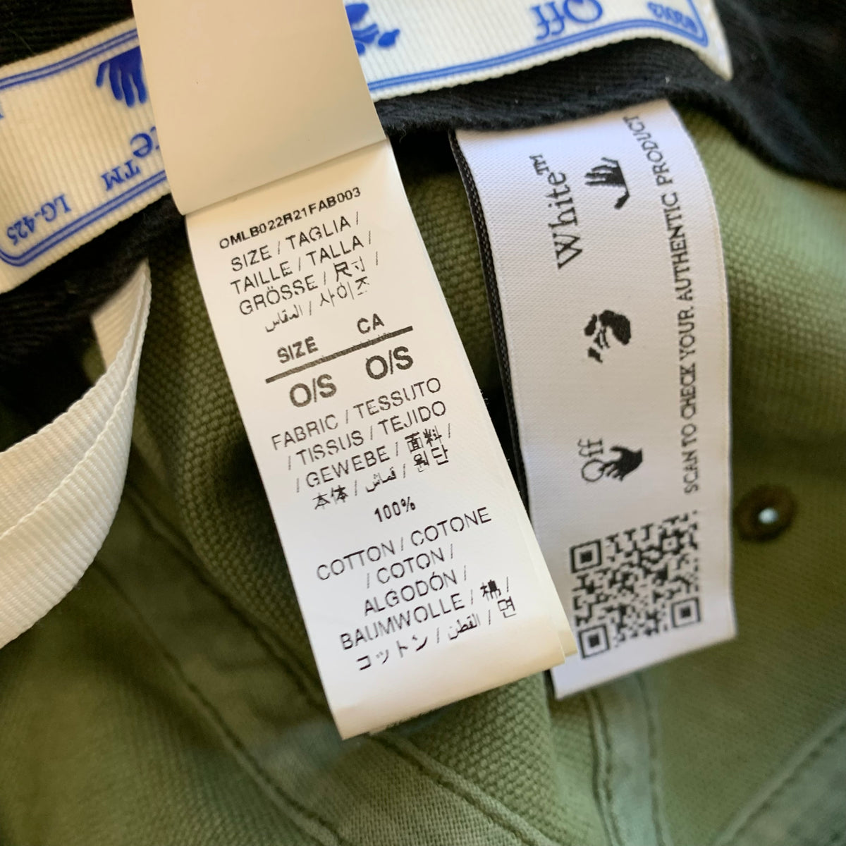 Off White Cap Hand Off Baseball Cap Hedge Green Distressed Hat Virgil Abloh