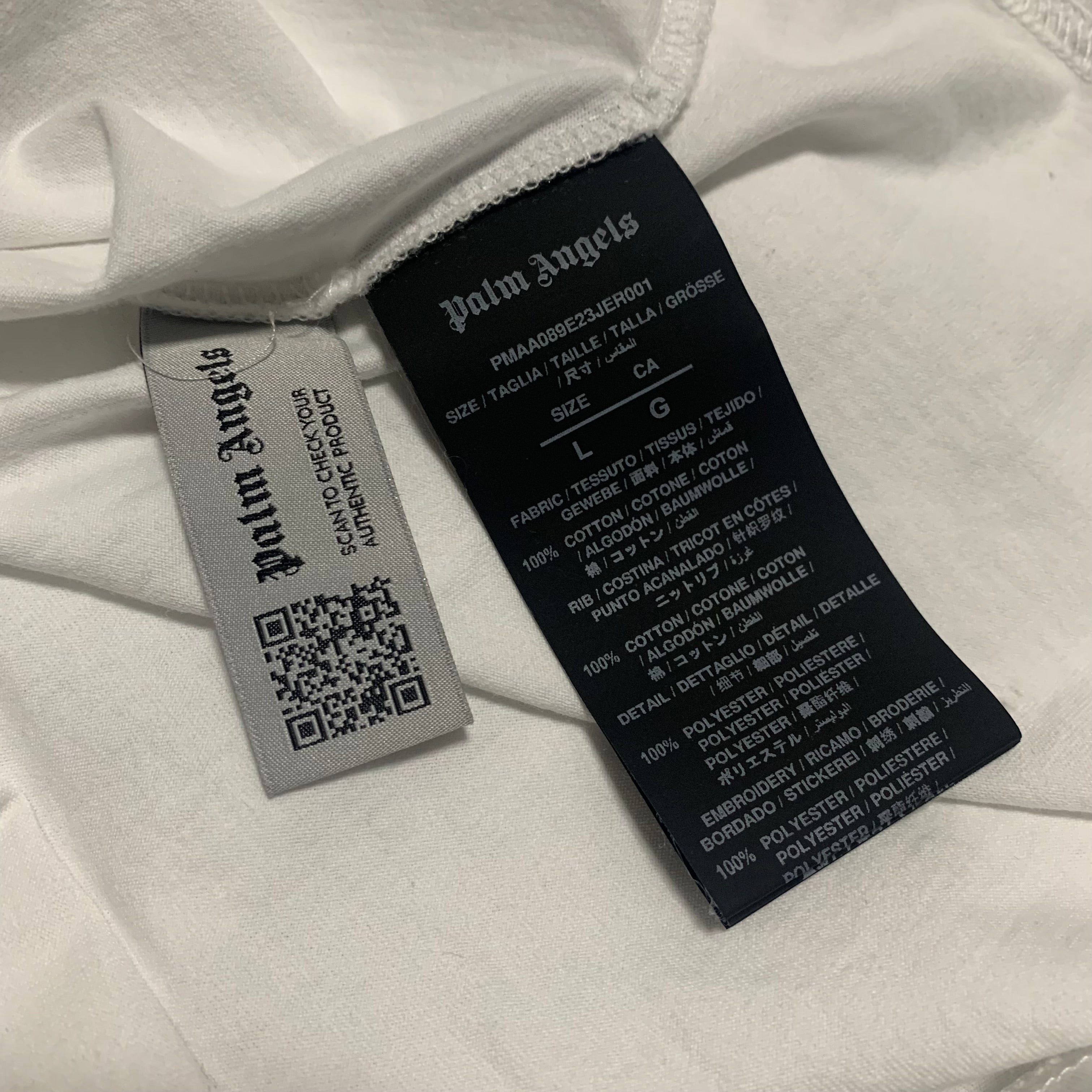 Palm Angels Large Monogram White Tee