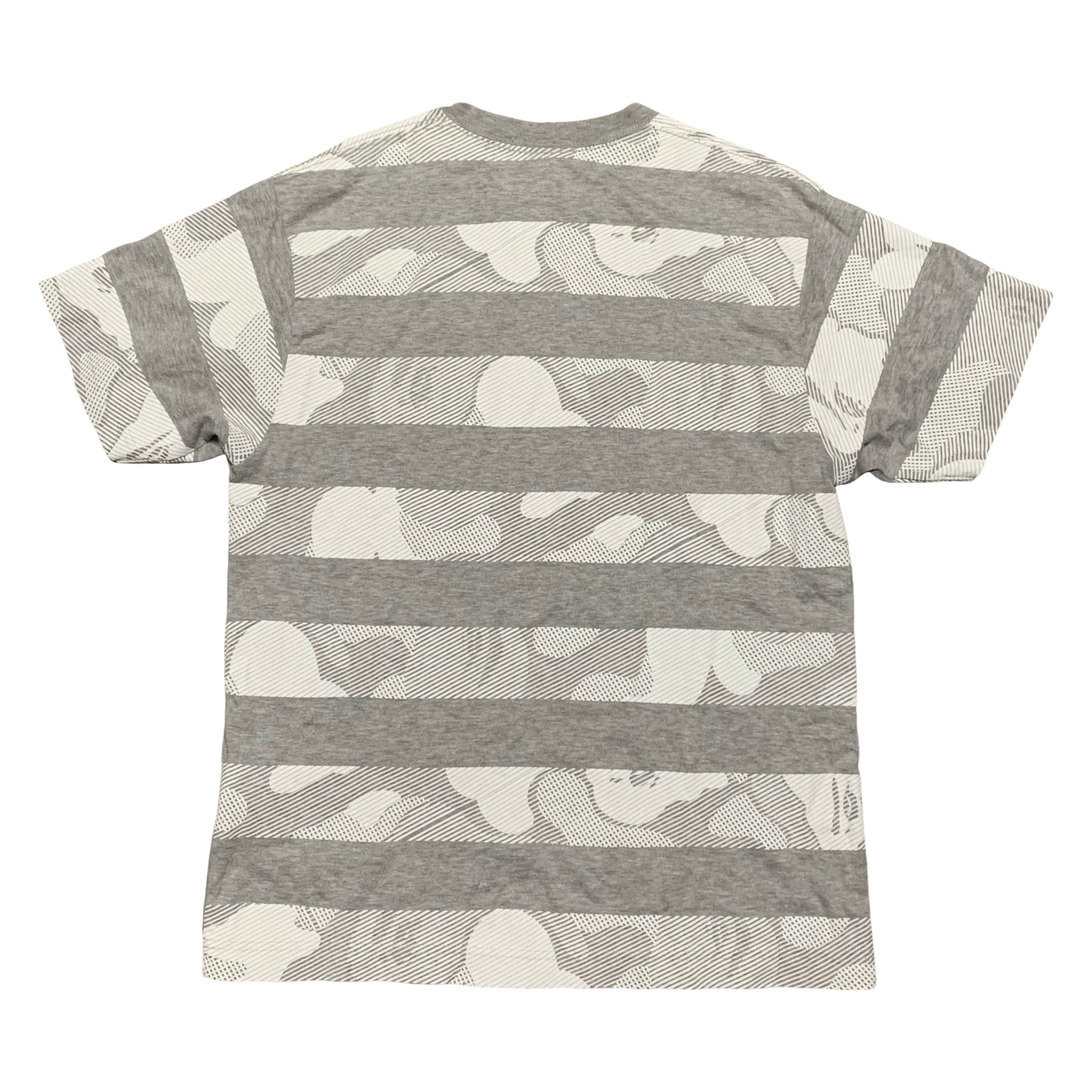 Bape Medium Camo Stripe Grey Tee A Bathing Ape Vintage 90s