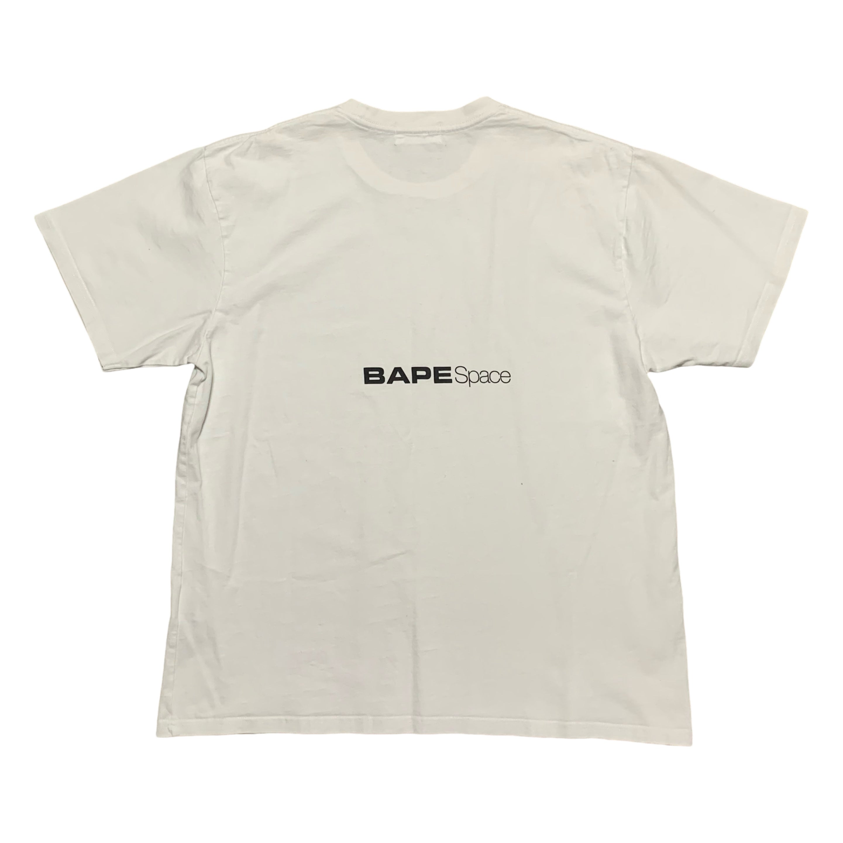 Bape Large White Tee Space A Bathing Ape