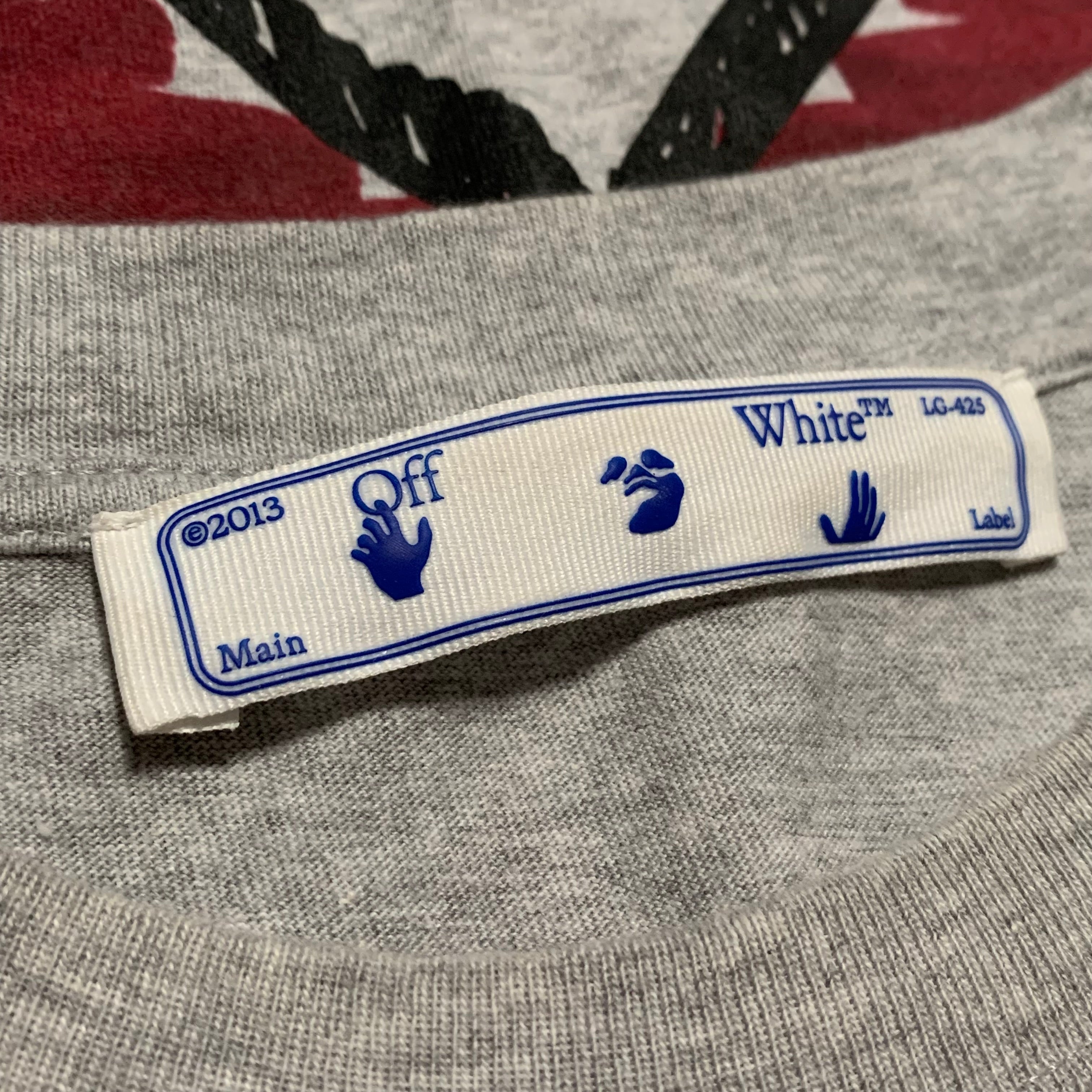 Off White Large Marker Arrows Grey Tee Virgil Abloh