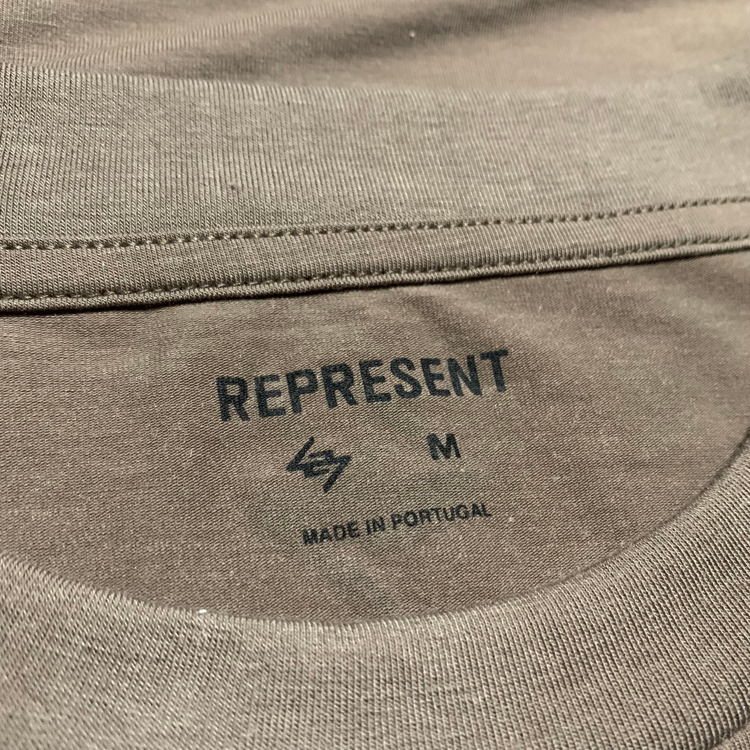 Represent Medium 247 Future Terrains Umber Oversized Tee