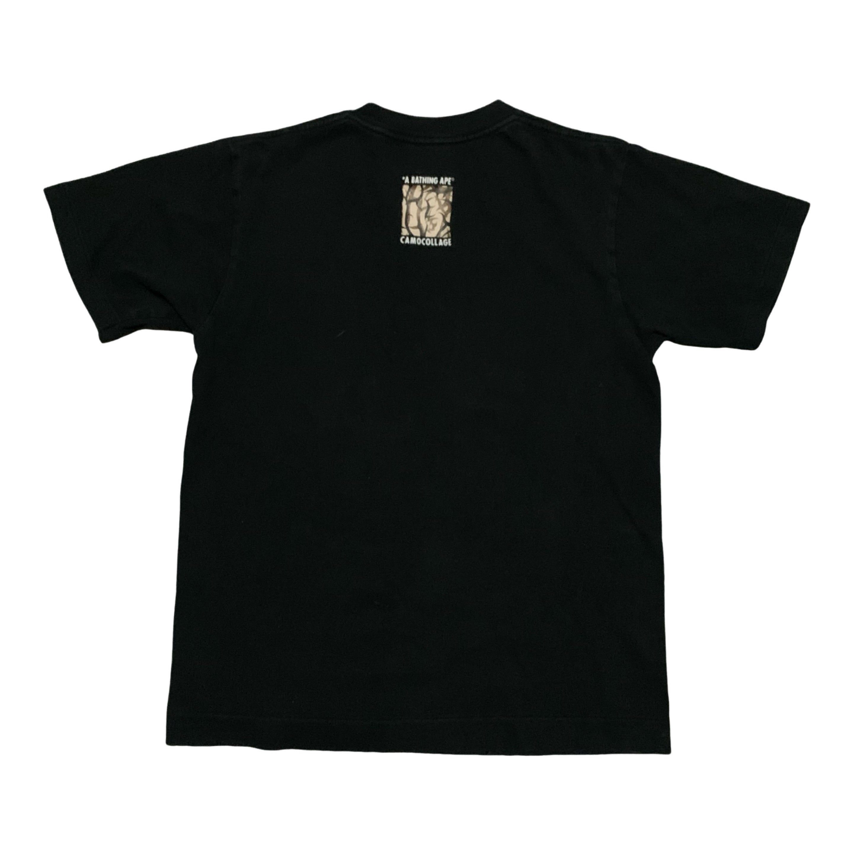 Bape Small College Camo Black Tee Made Face A Bathing Ape Vintage