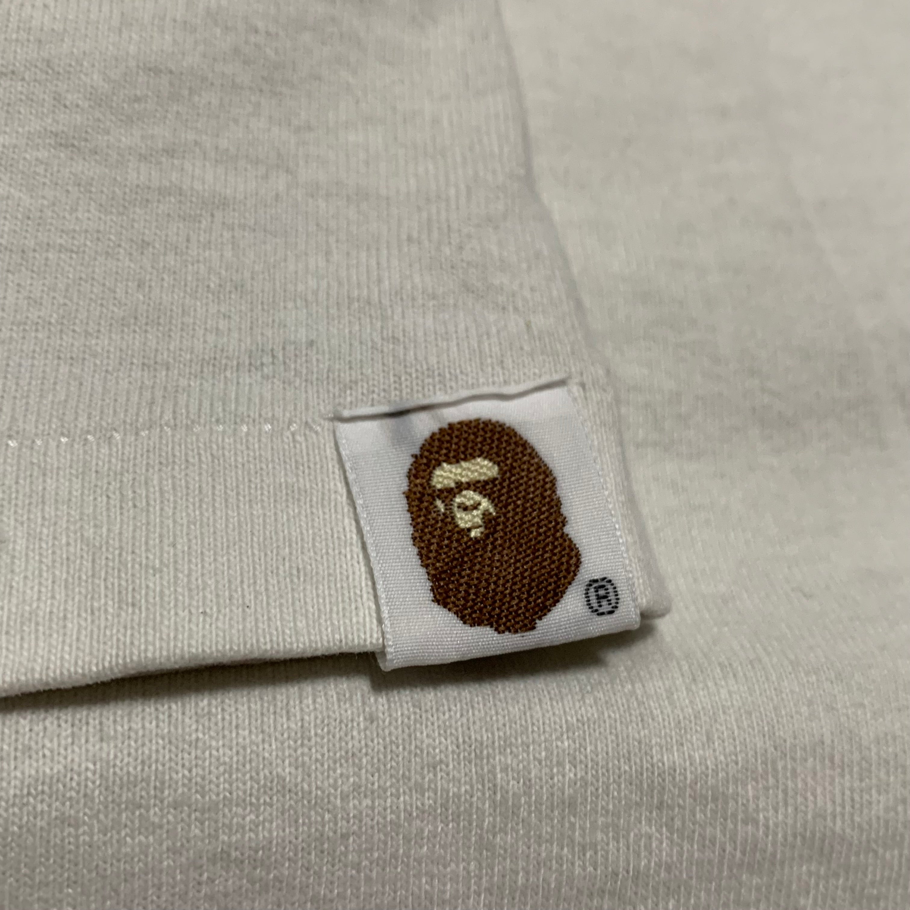 Bape Large Ape Face Camo Graphic White Tee A Bathing Ape Vintage