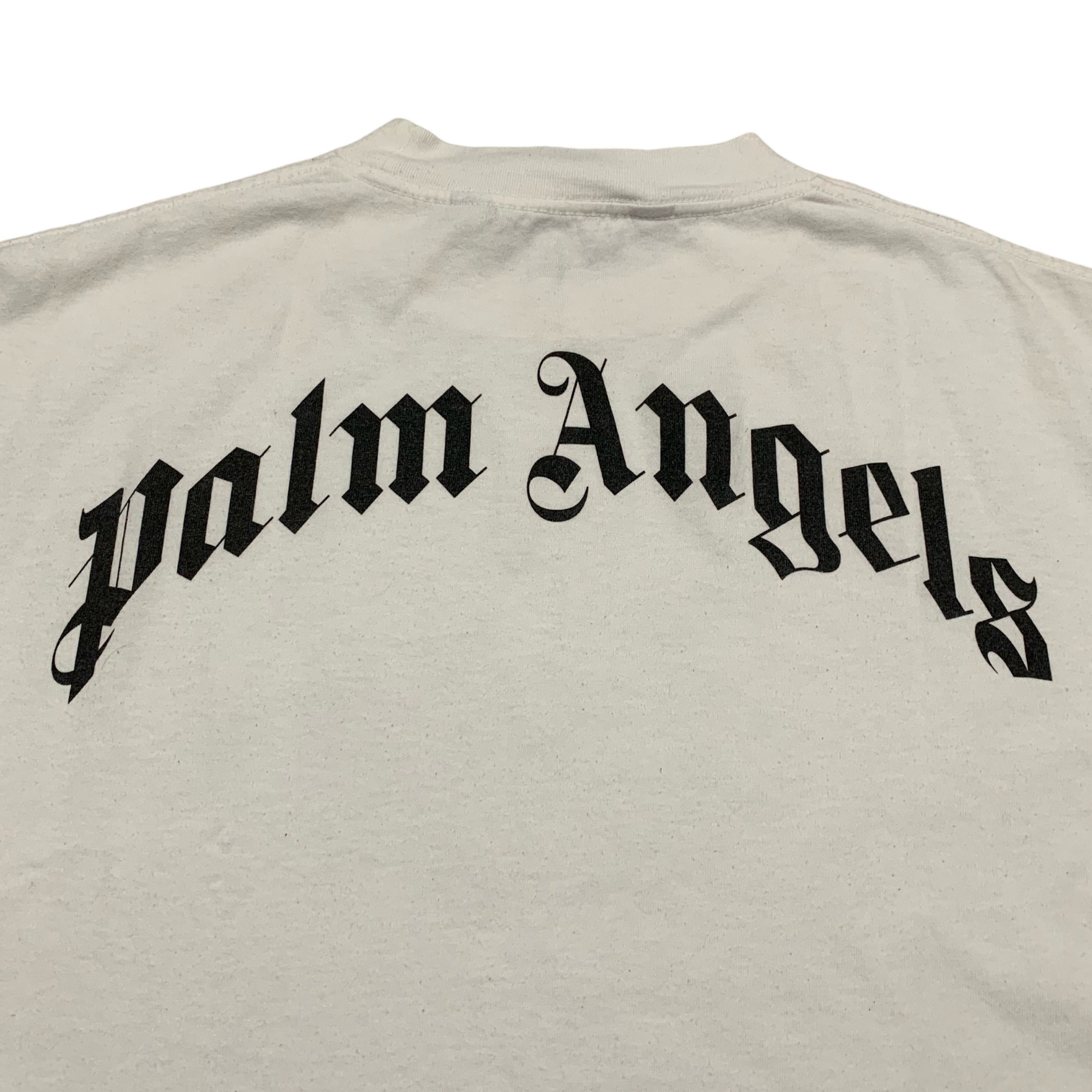 Palm Angels Medium Crocodile Graphic White Tee