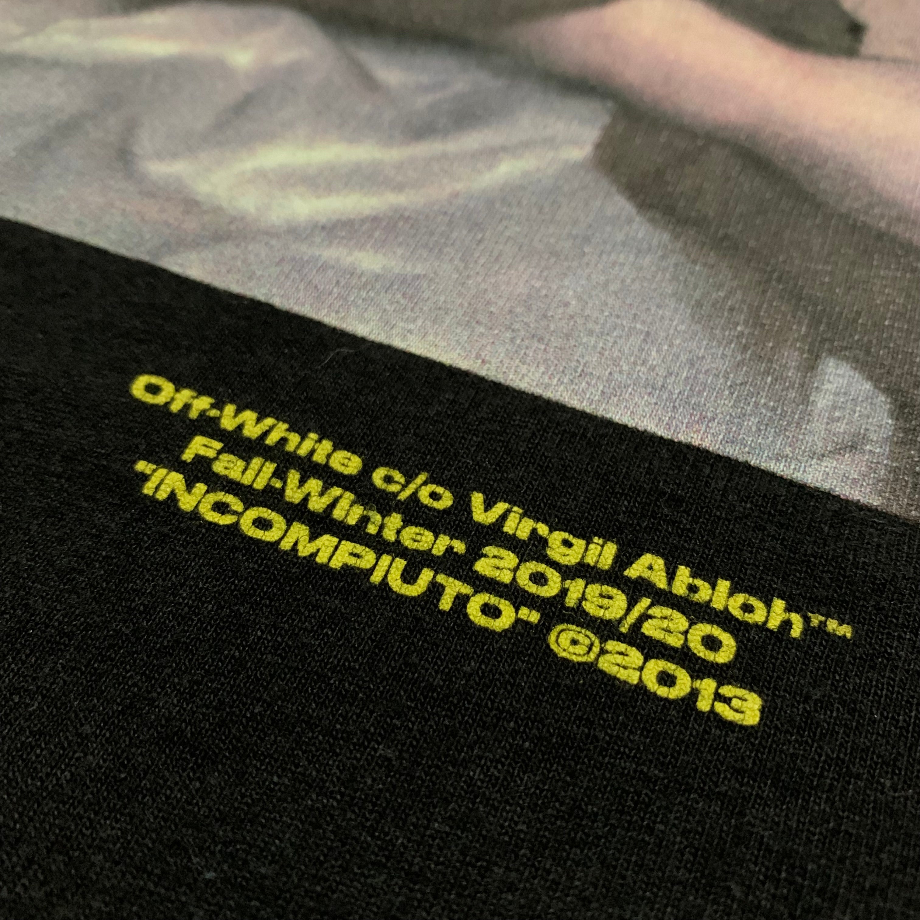 Off White Large Mariana De Silva Painting Black Tee Virgil Abloh (OMAA027E19185005)