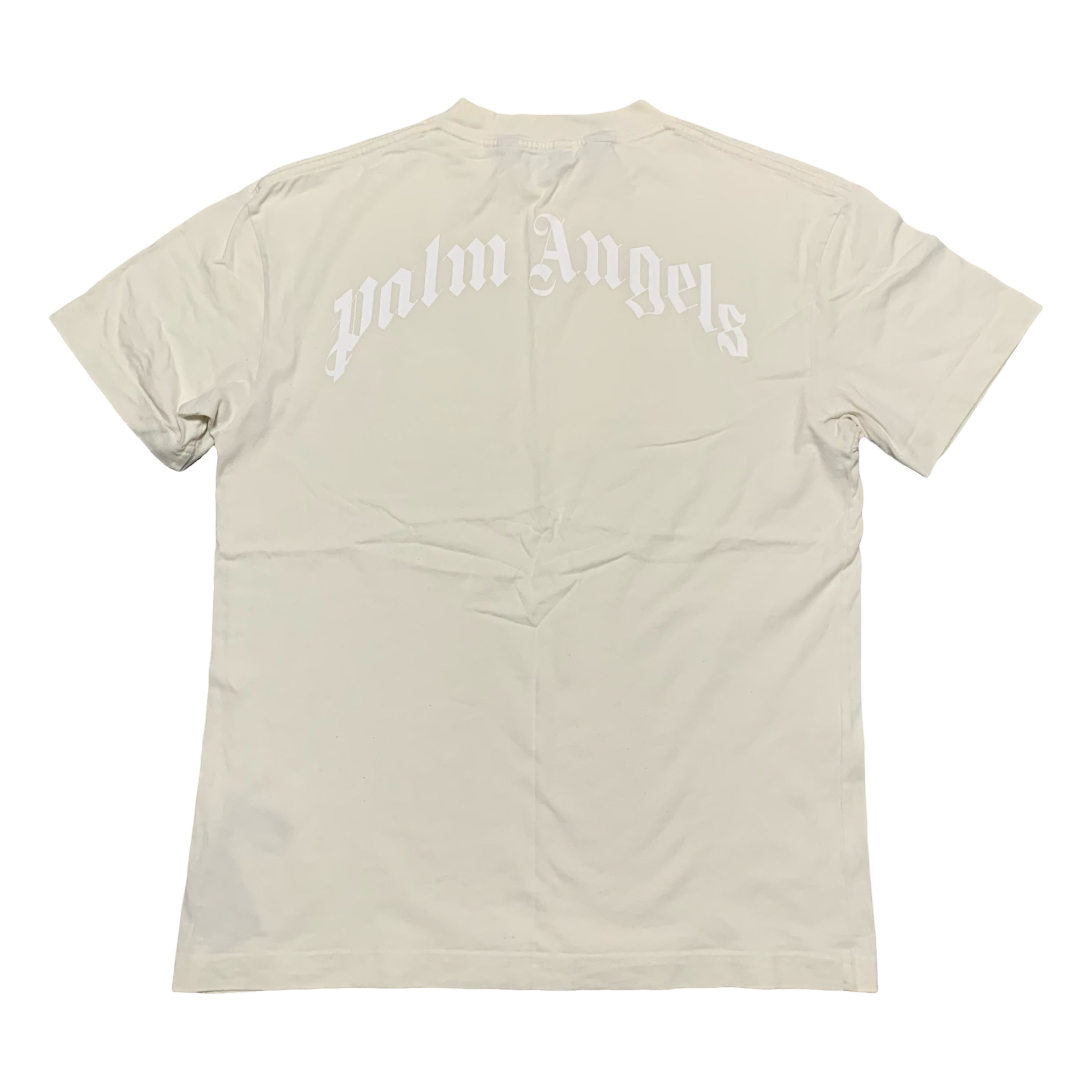 Palm Angels Medium Classic Bear Ice White Cream Tee