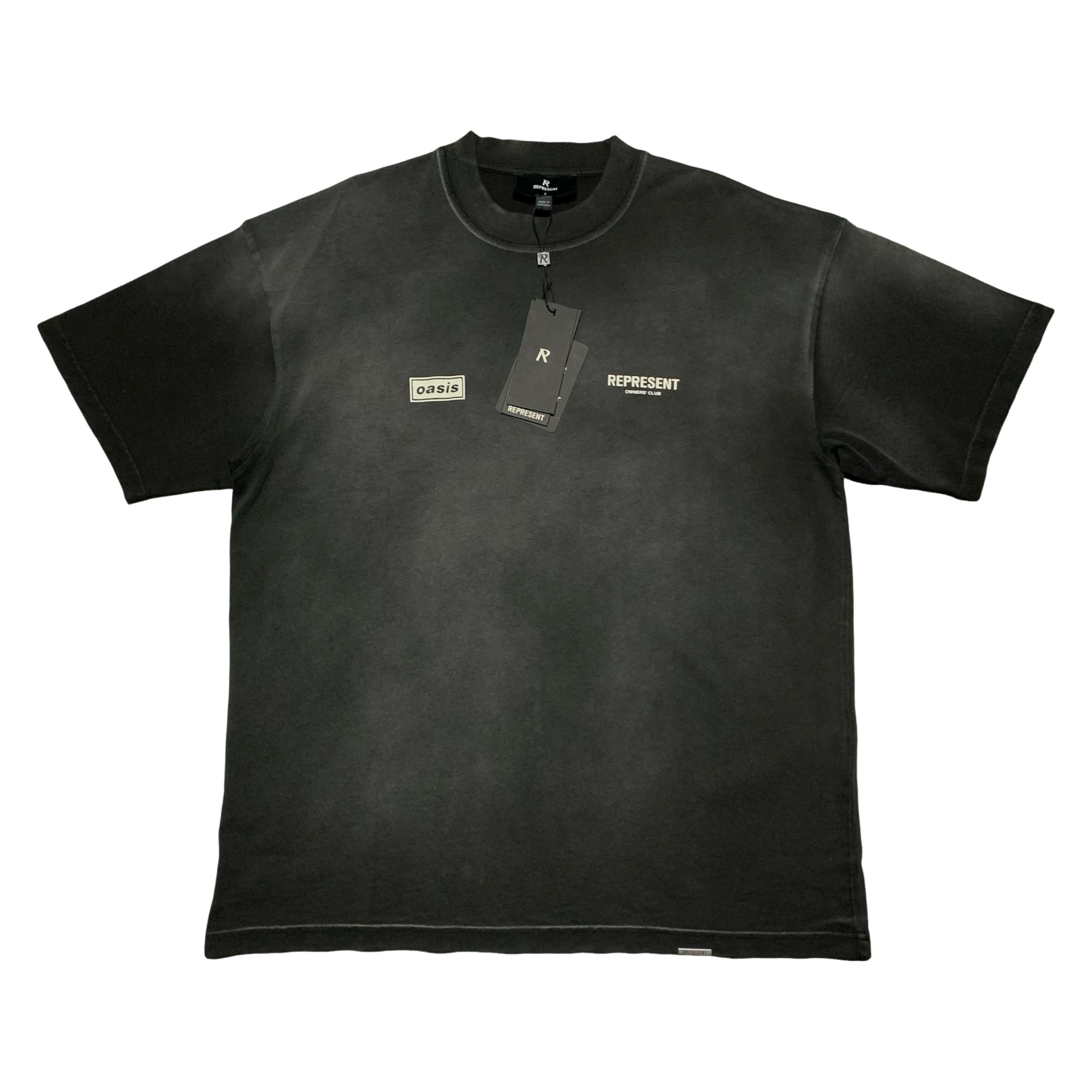 Represent Small Oasis Owners Club Stained Black Tee