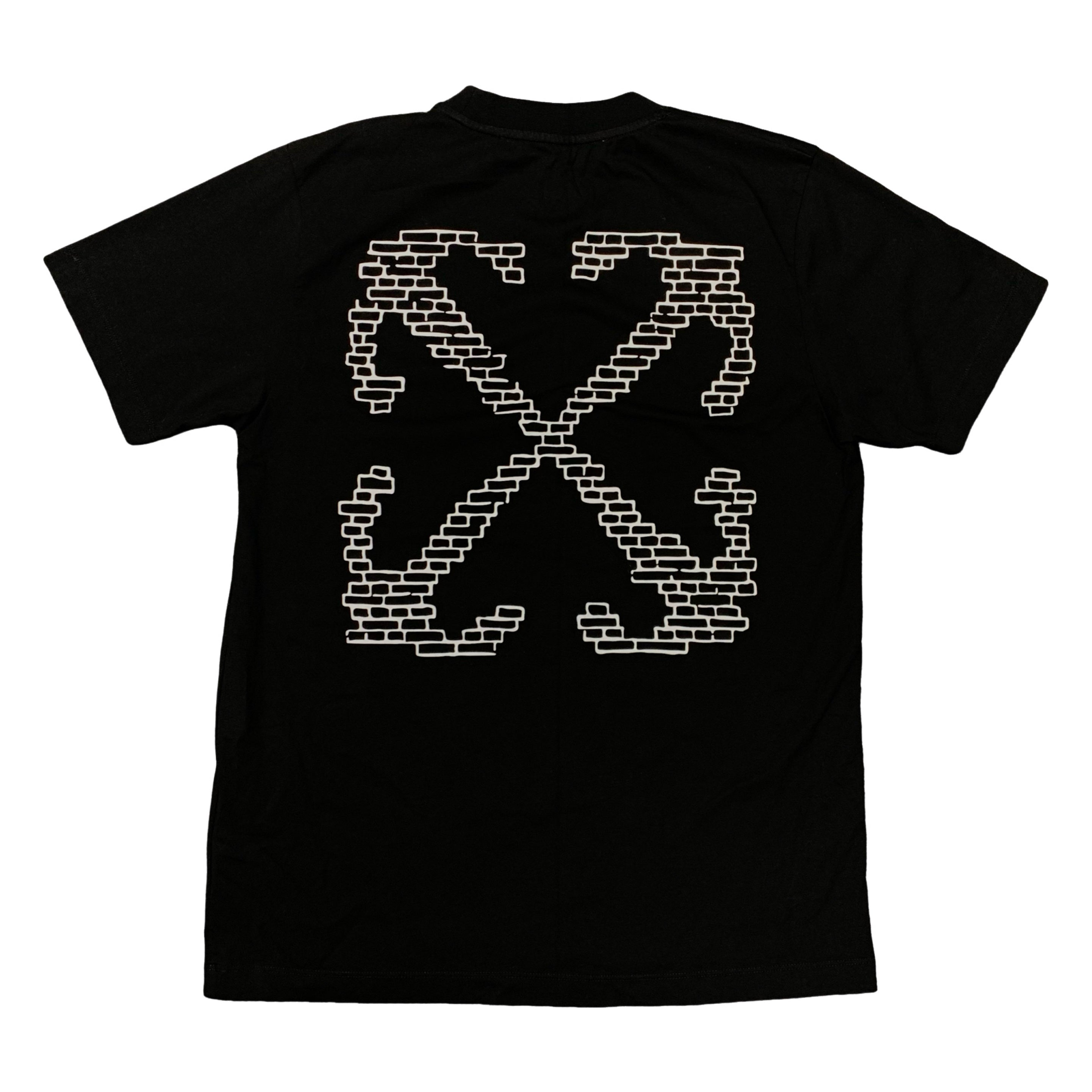 Off White Medium Tee Brick Arrows Black T-Shirt Virgil Abloh