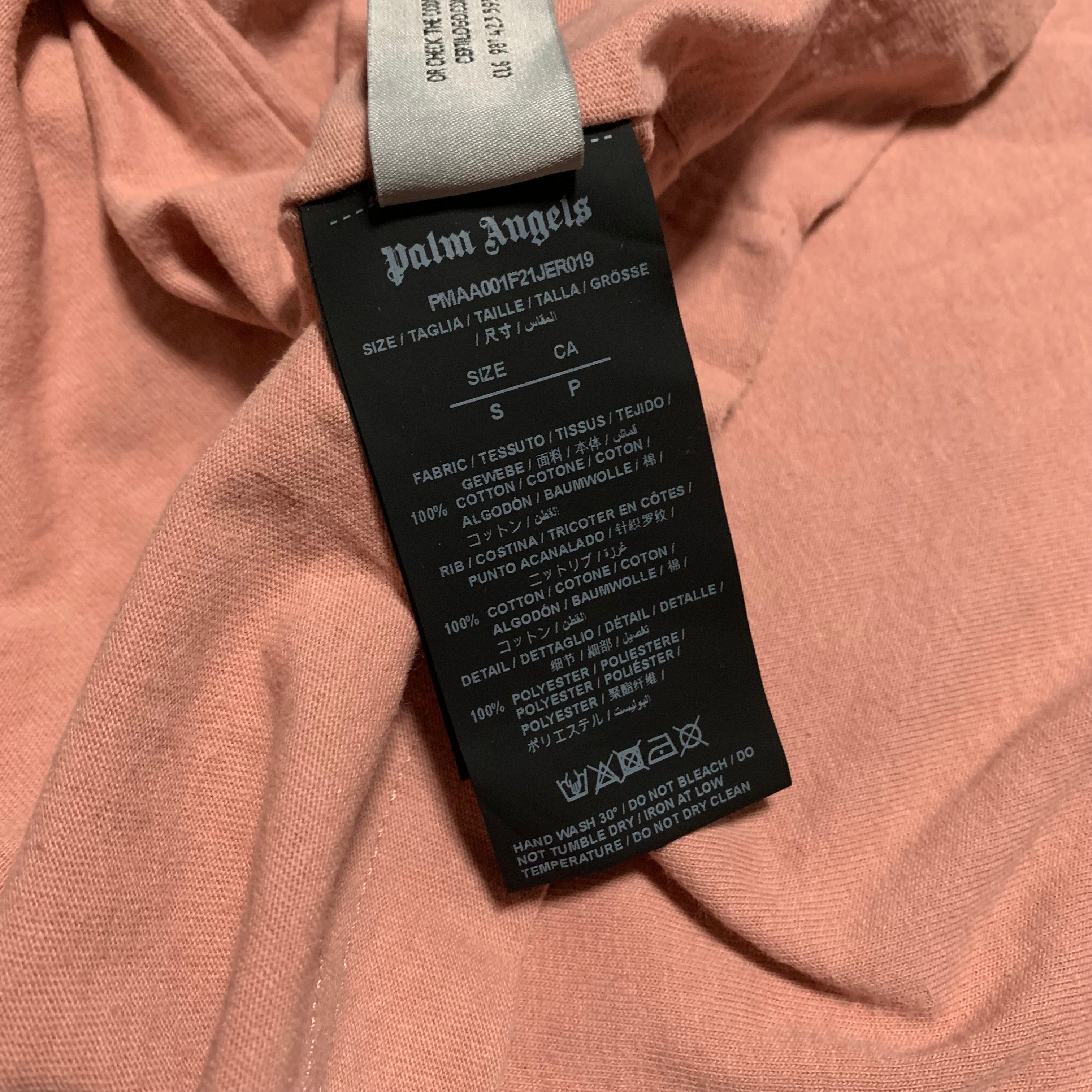 Palm Angels Small Seasonal Logo Insideout Rose Pink Tee