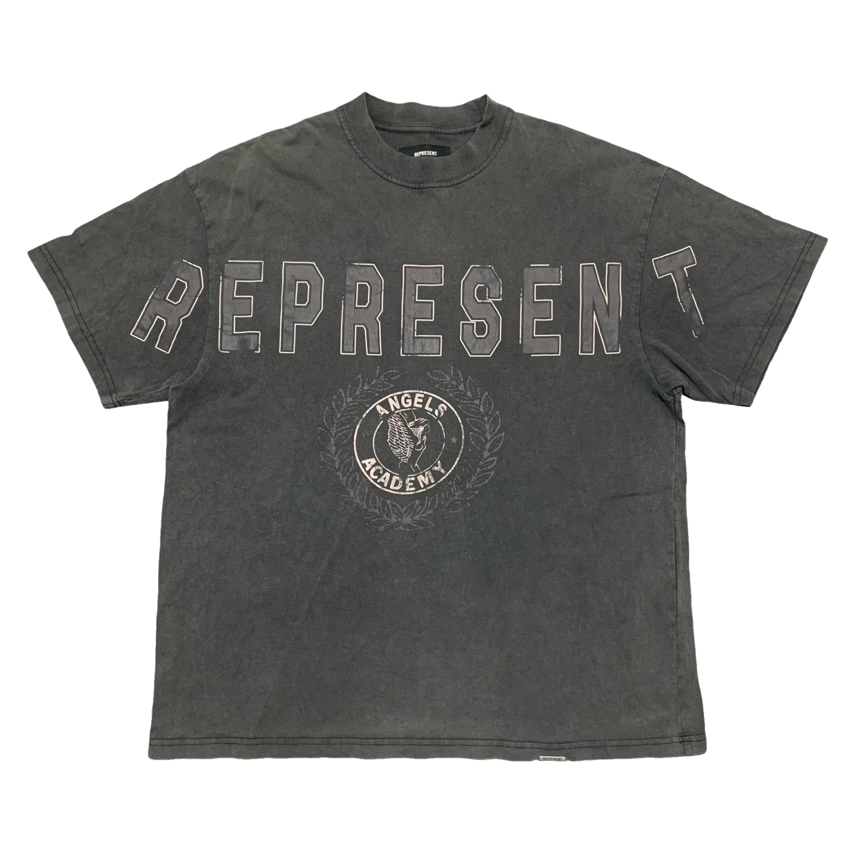 Represent Medium Angels Academy Vintage Grey Tee