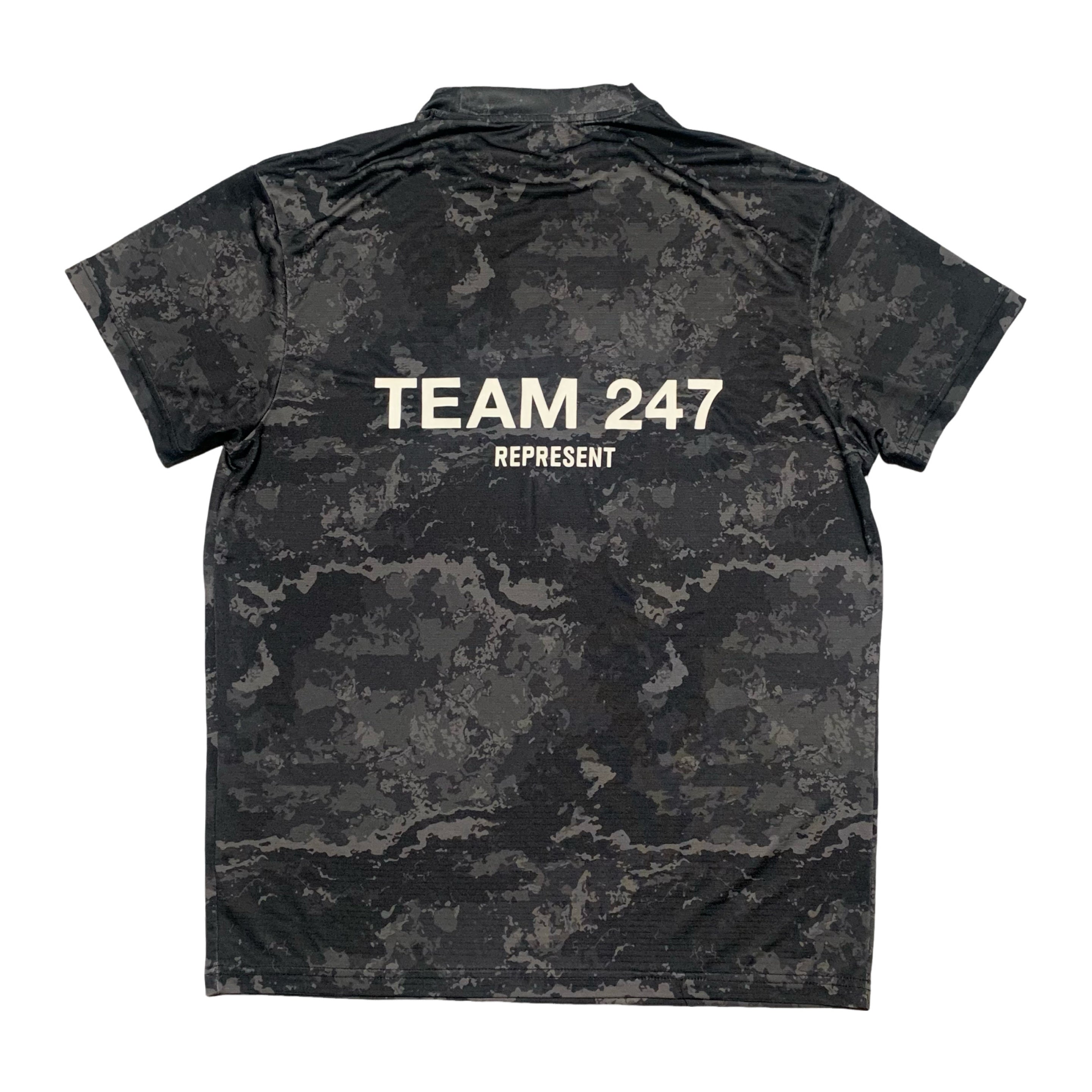 Represent XS Team 247 Black Camo Gym Tee Top