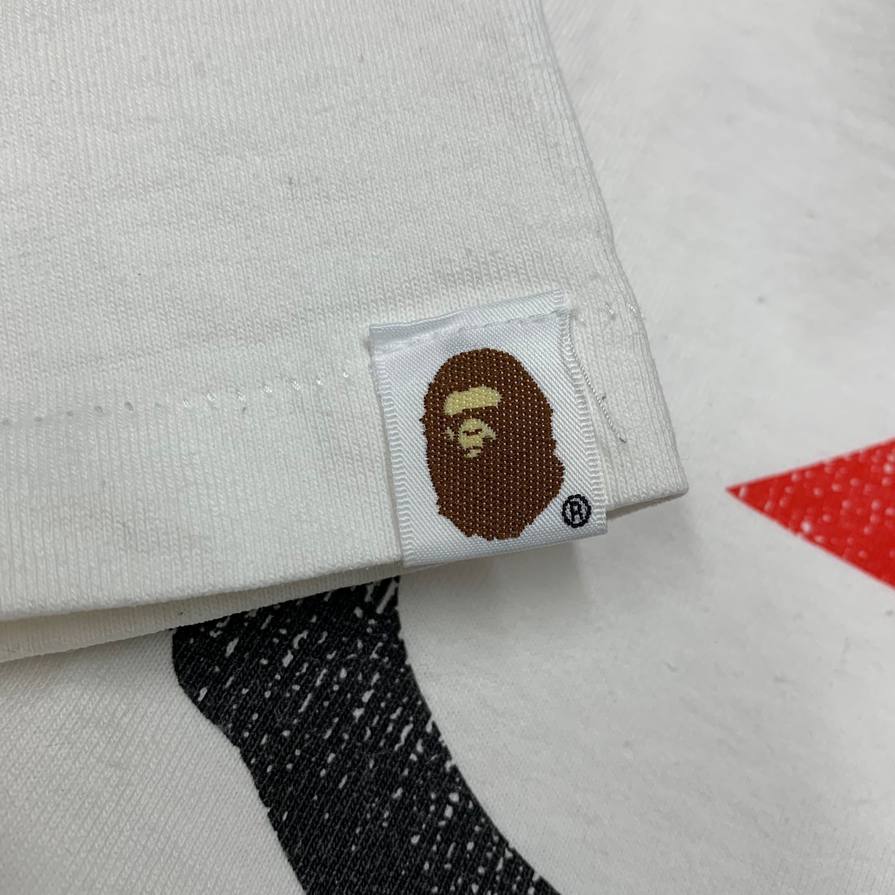 Bape Medium Tee Union Pigment Dyed Ape Head White T-Shirt A Bathing Ape