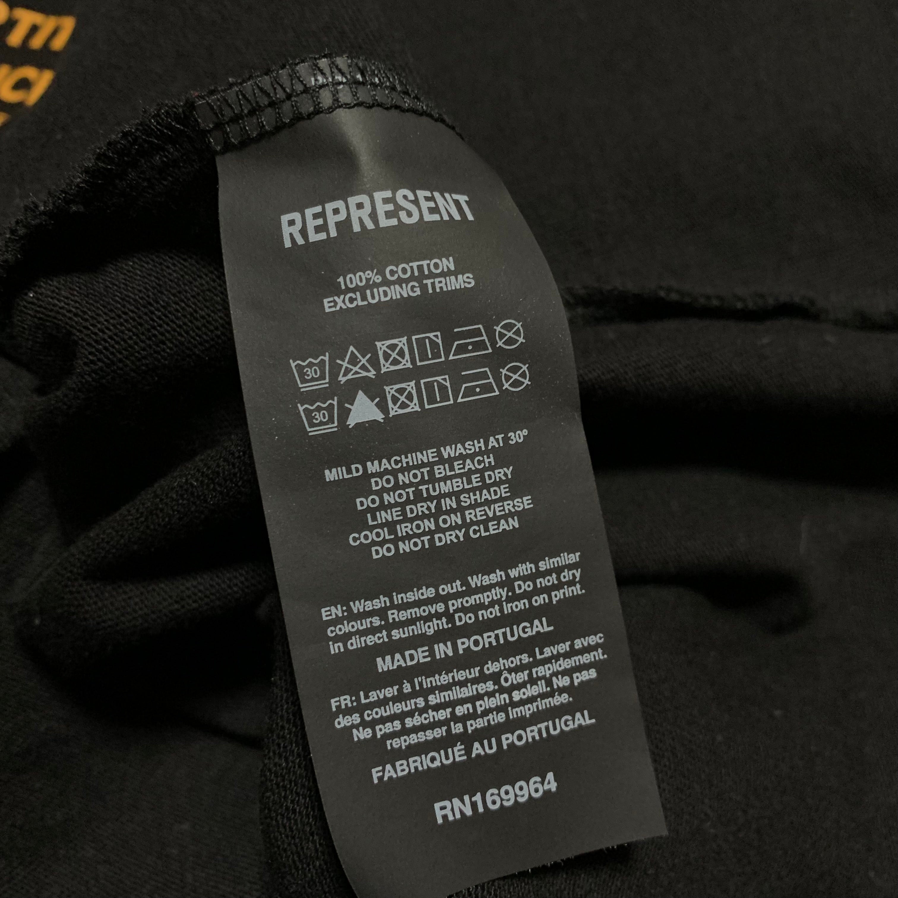 Represent Medium Icarus Jet Black Tee