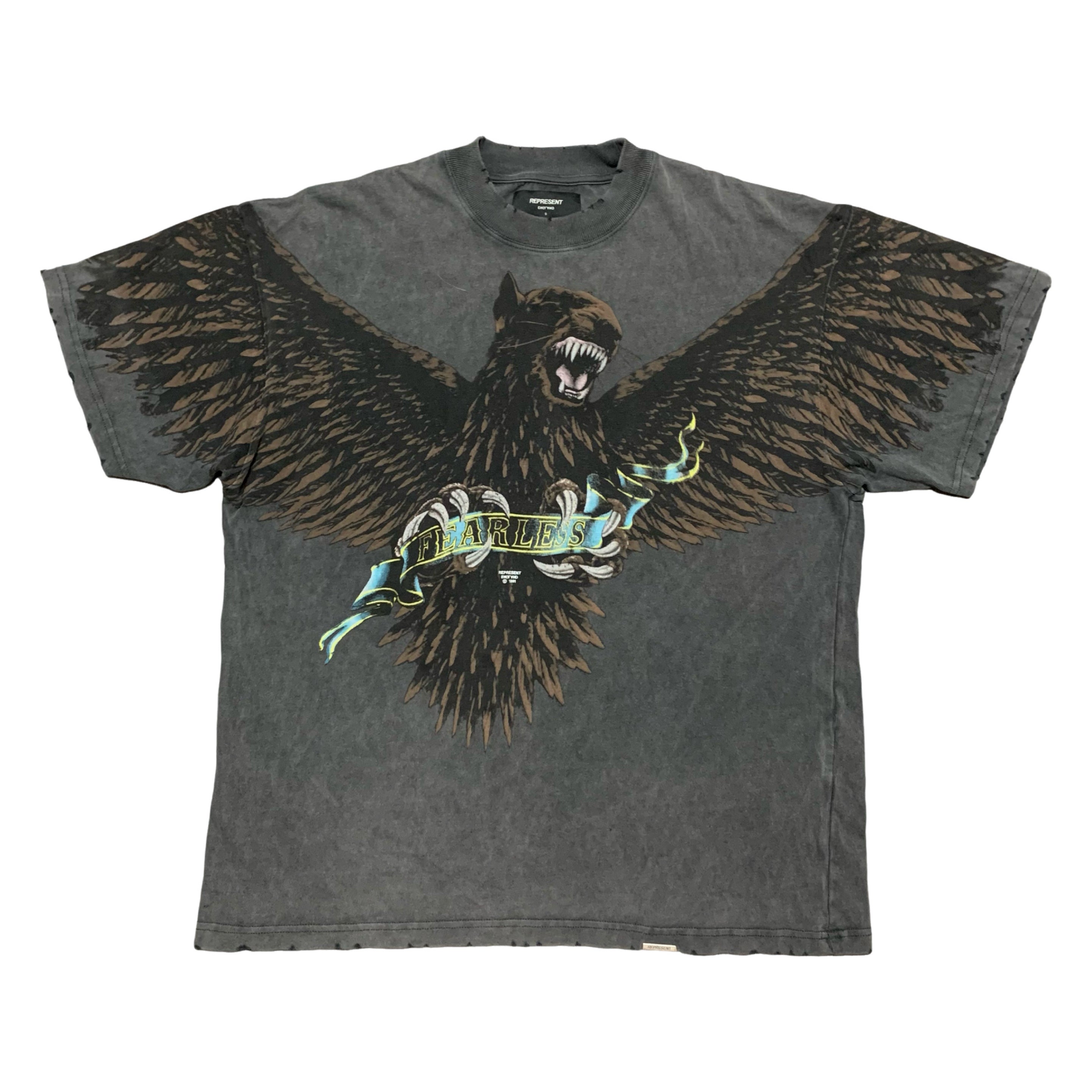 Represent Small Terrier Eagle Vintage Grey Tee