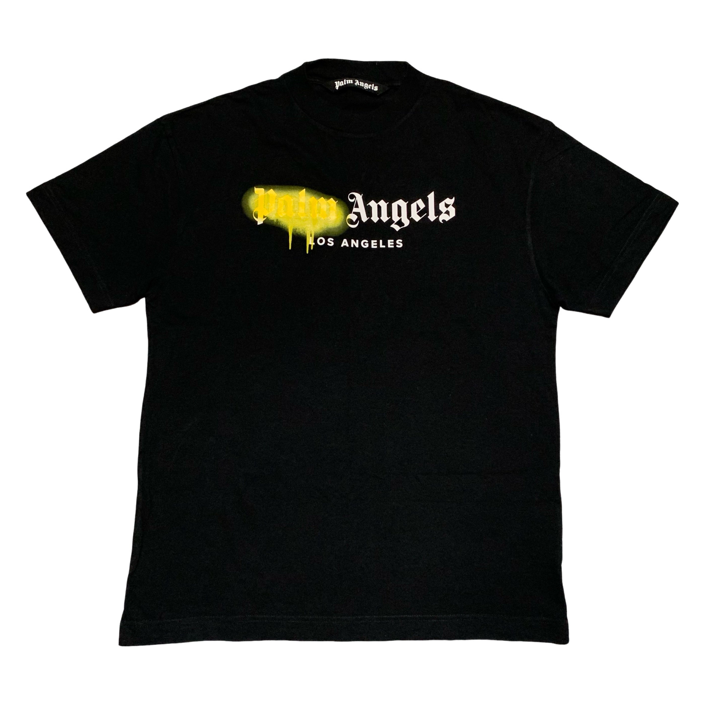 Palm Angels XL Los Angels Sprayed Black Tee