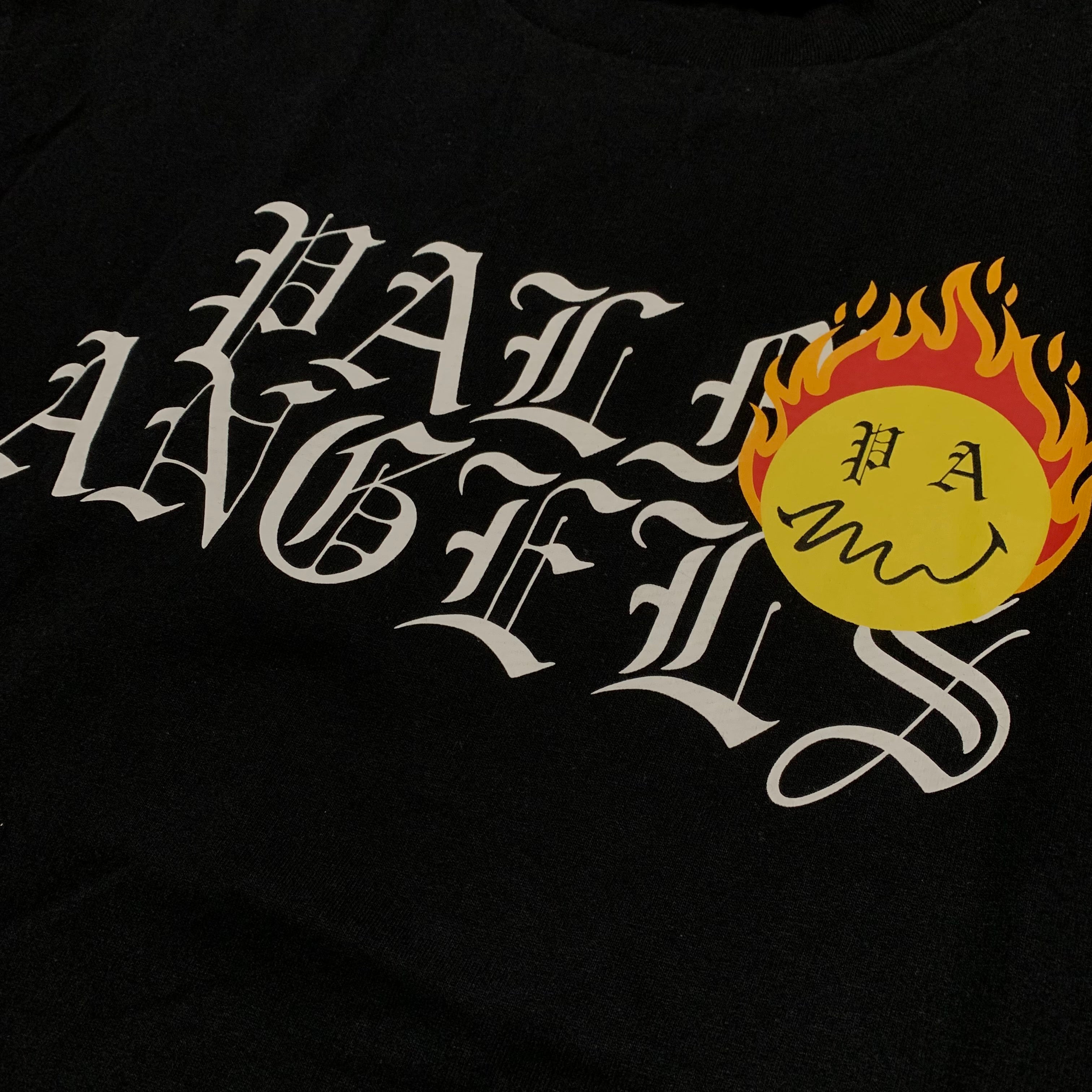 Palm Angels Small Burning Head Logo Black Tee