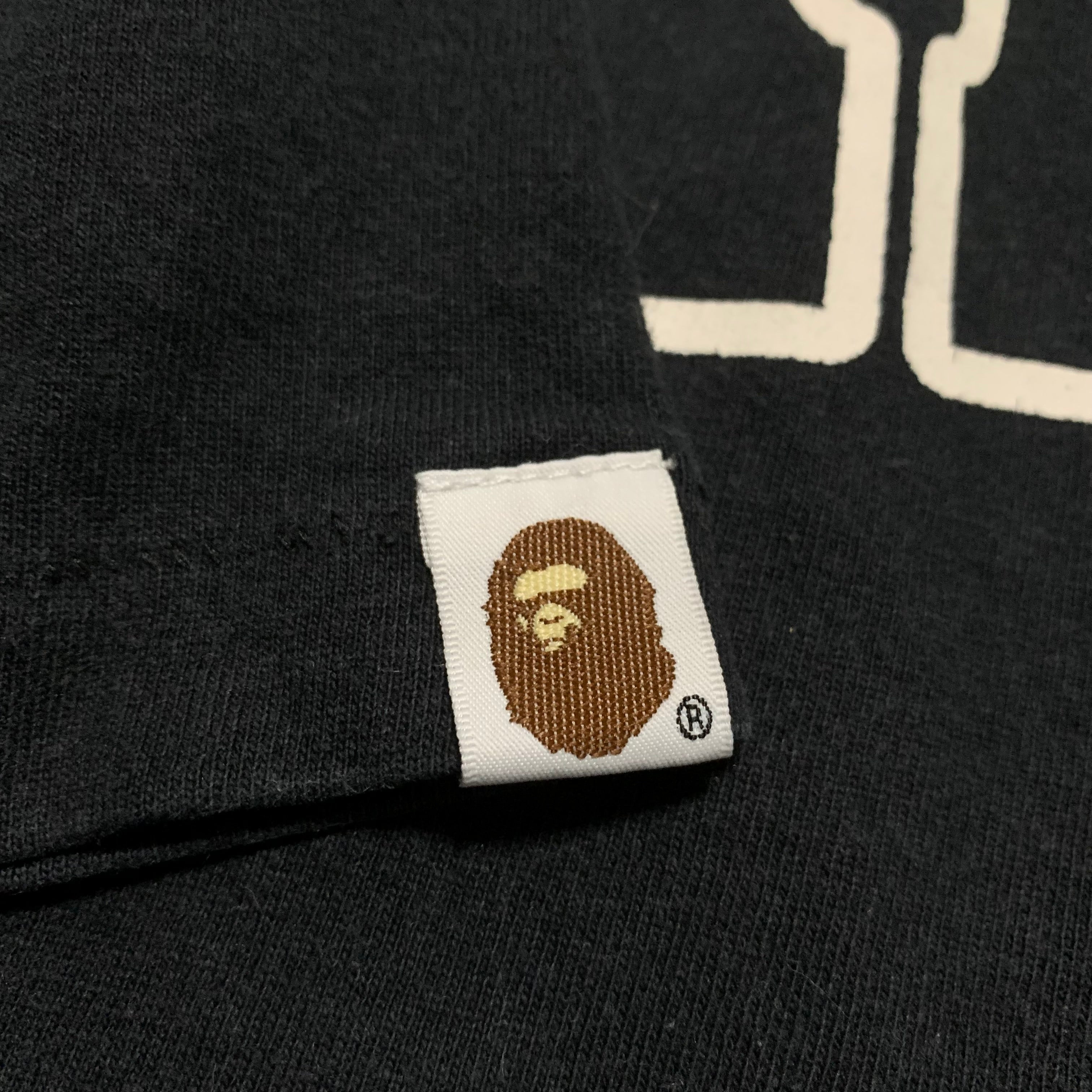 Bape Medium Ape Head 1st Camo Zip Black Tee