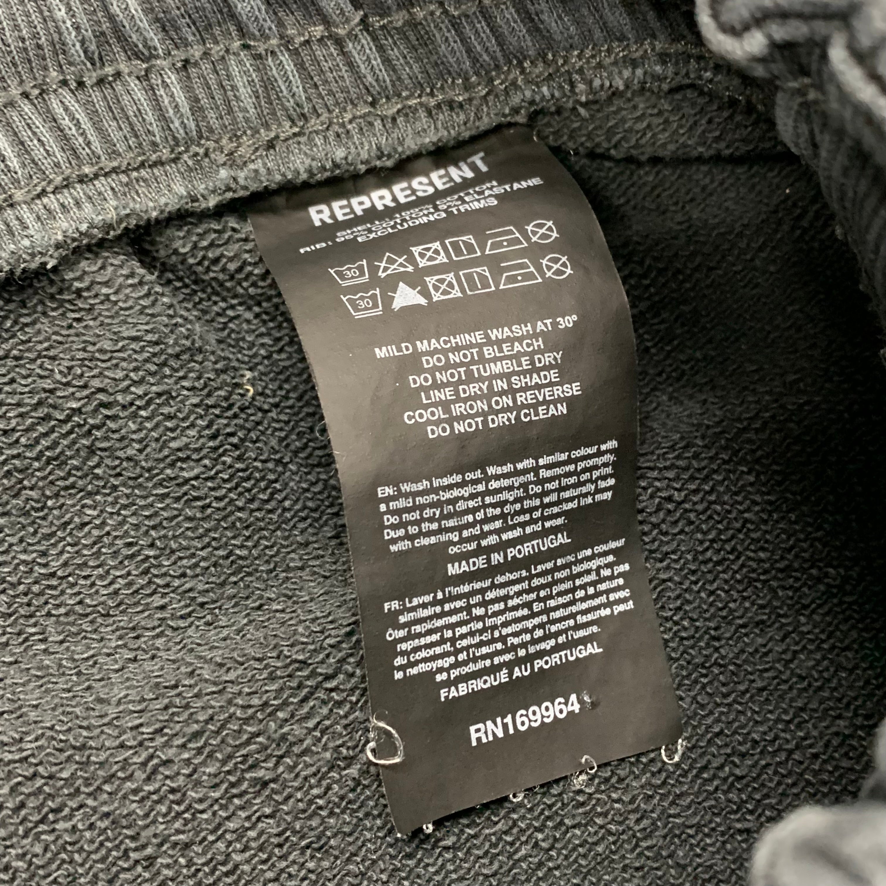 Represent Small Sweatpants Metallica Local Crew 40th Anniversary Stained Black