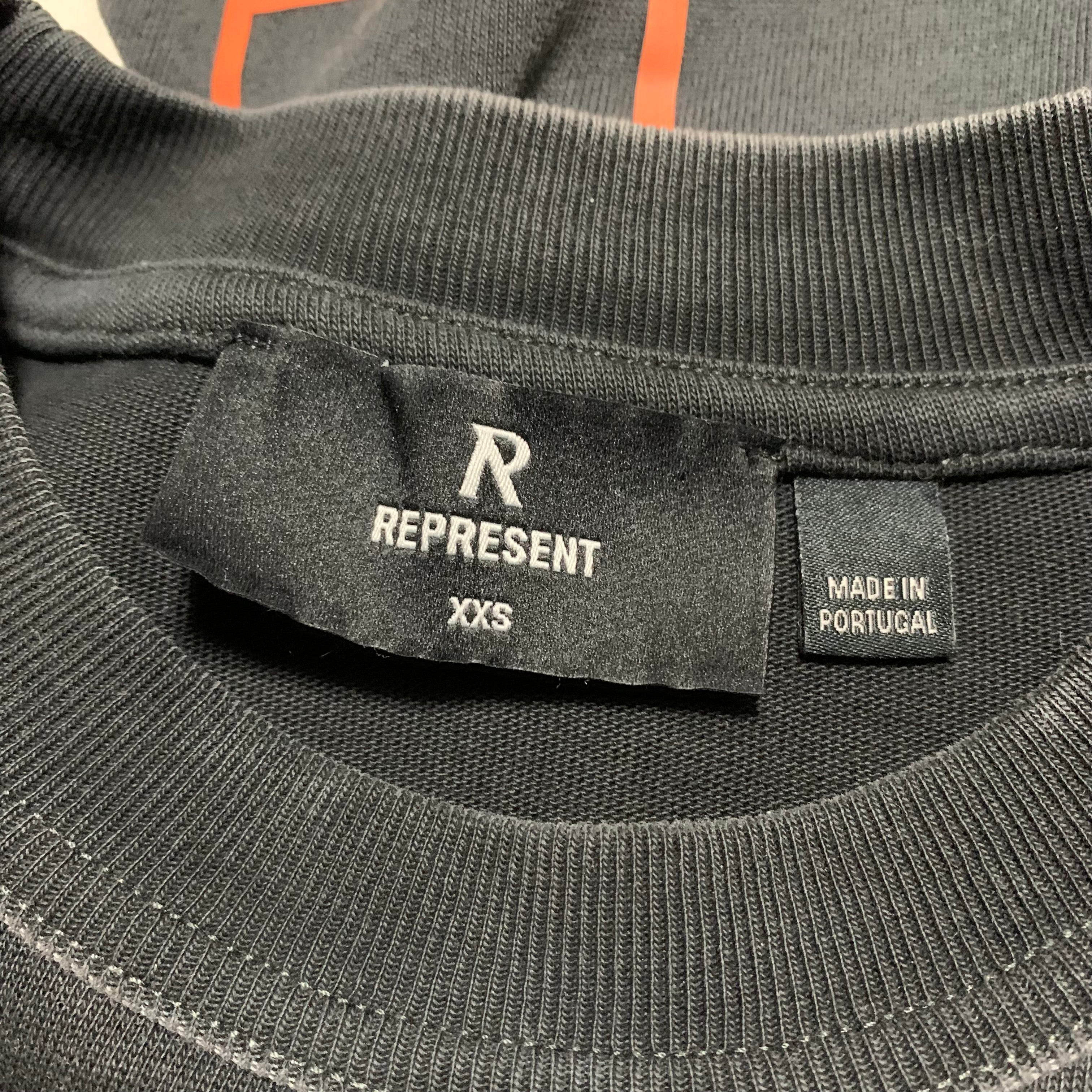 Represent x Marais XXS Logo Lock Up Aged Black Tee Limited Edition