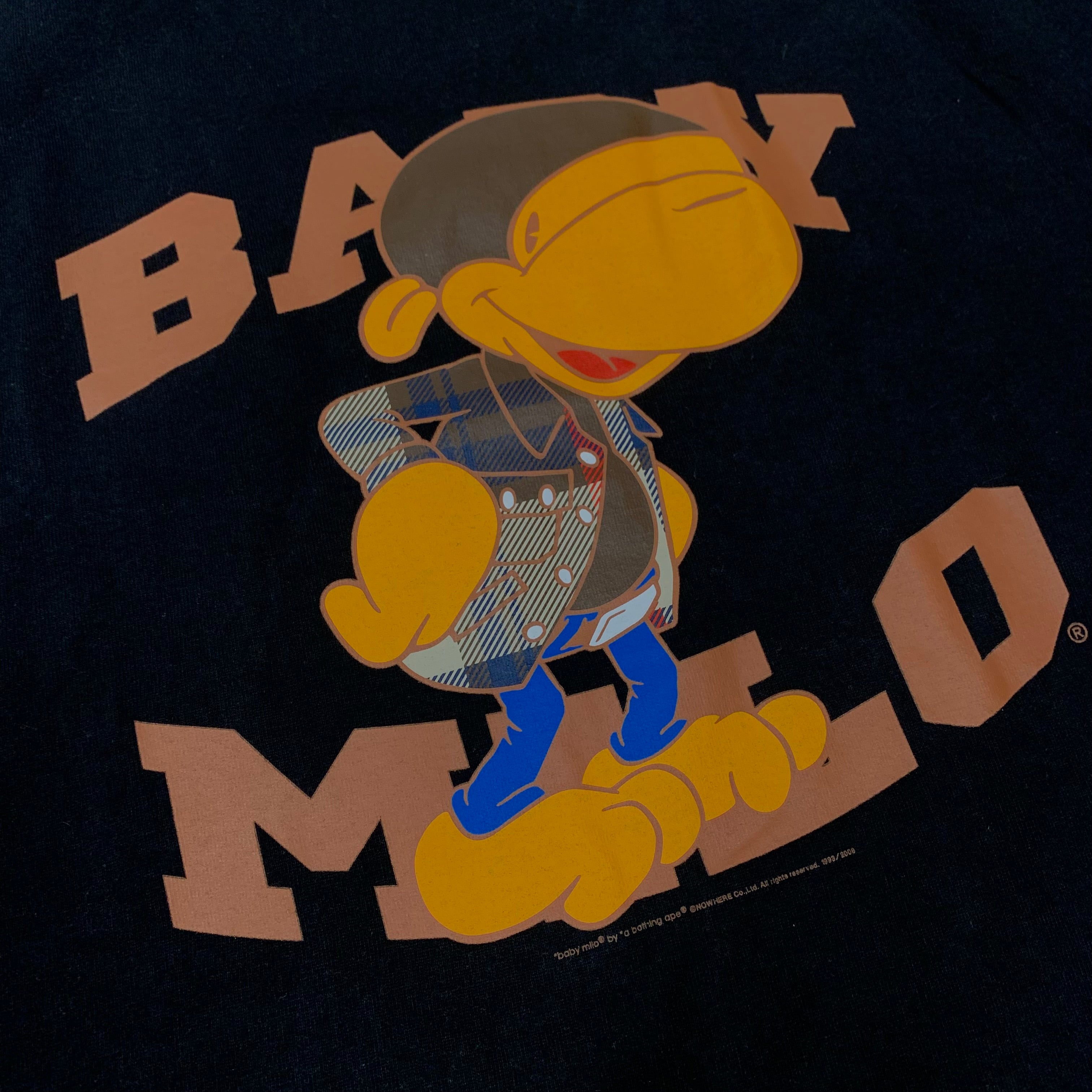 Bape XL Tee Baby Milo Black T-Shirt A Bathing Ape 2008