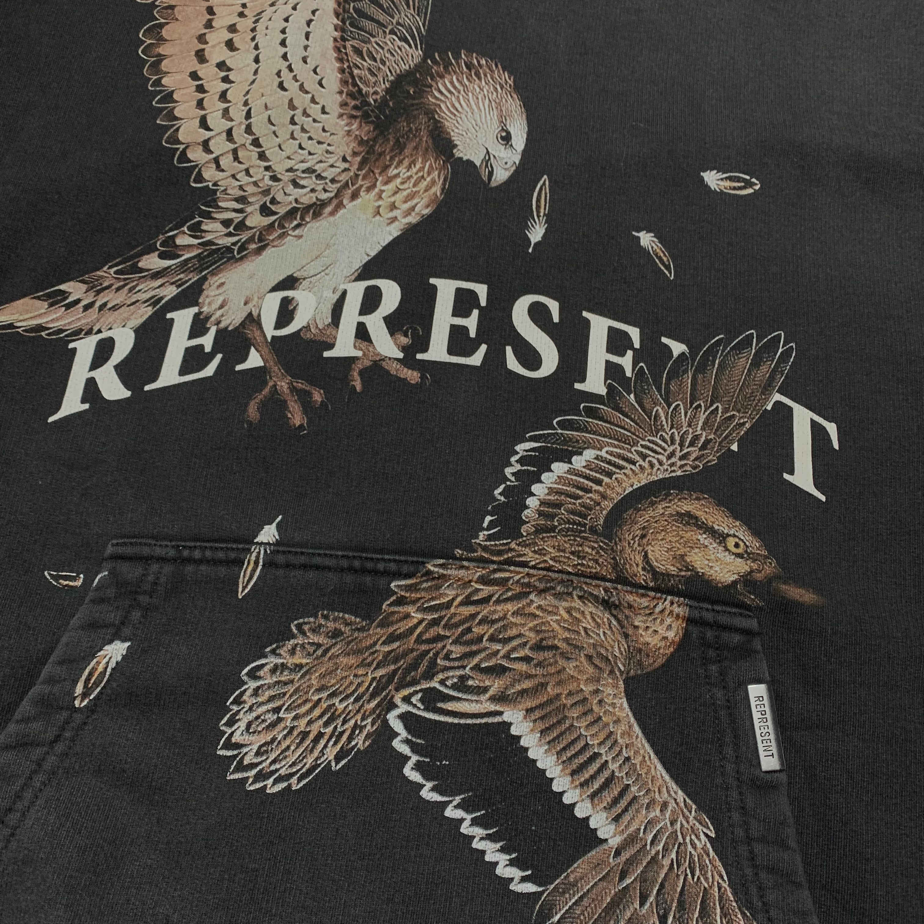 Represent Medium Bird Of Prey Jet Black Hoodie