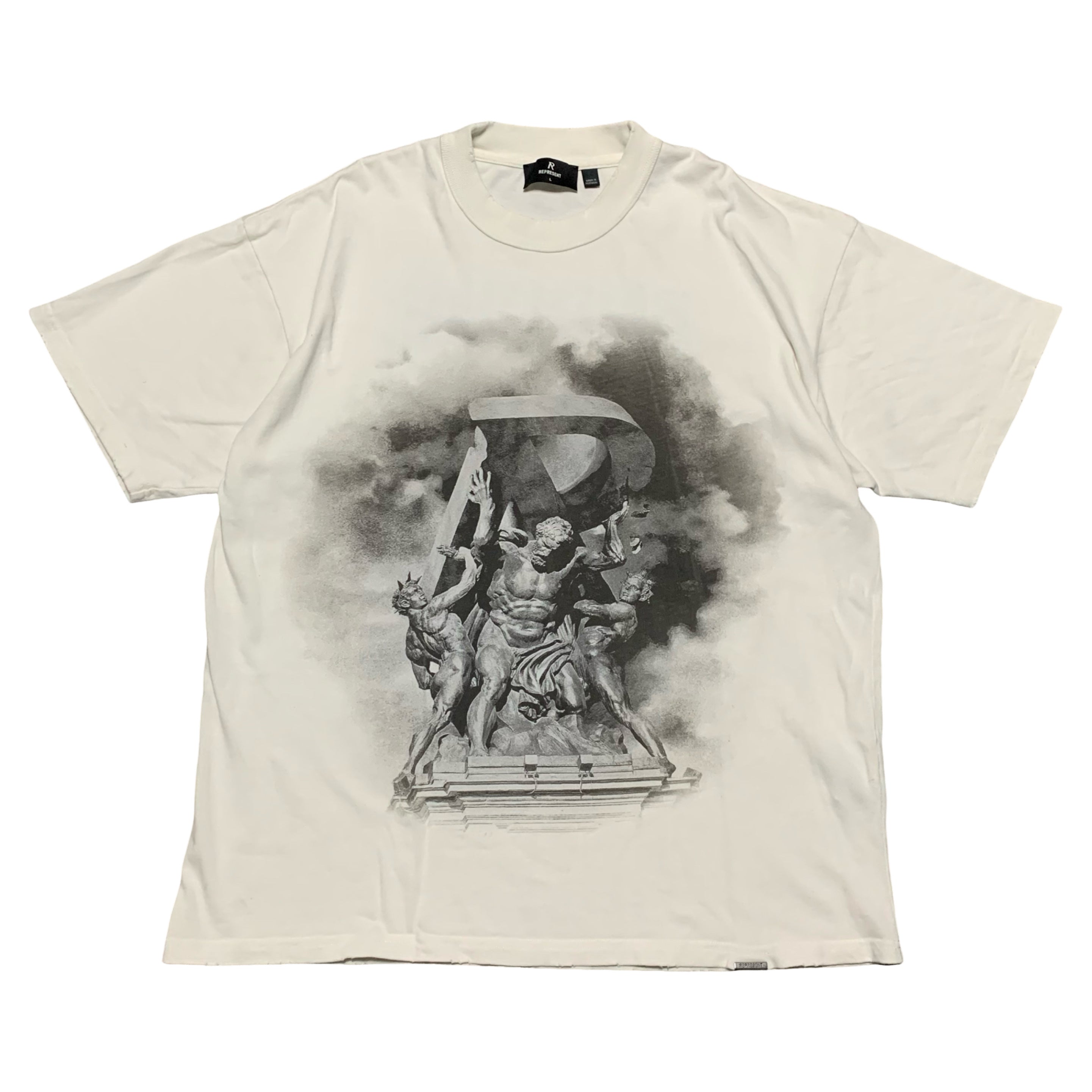 Represent Large Tee Atlas Flat White T-Shirt