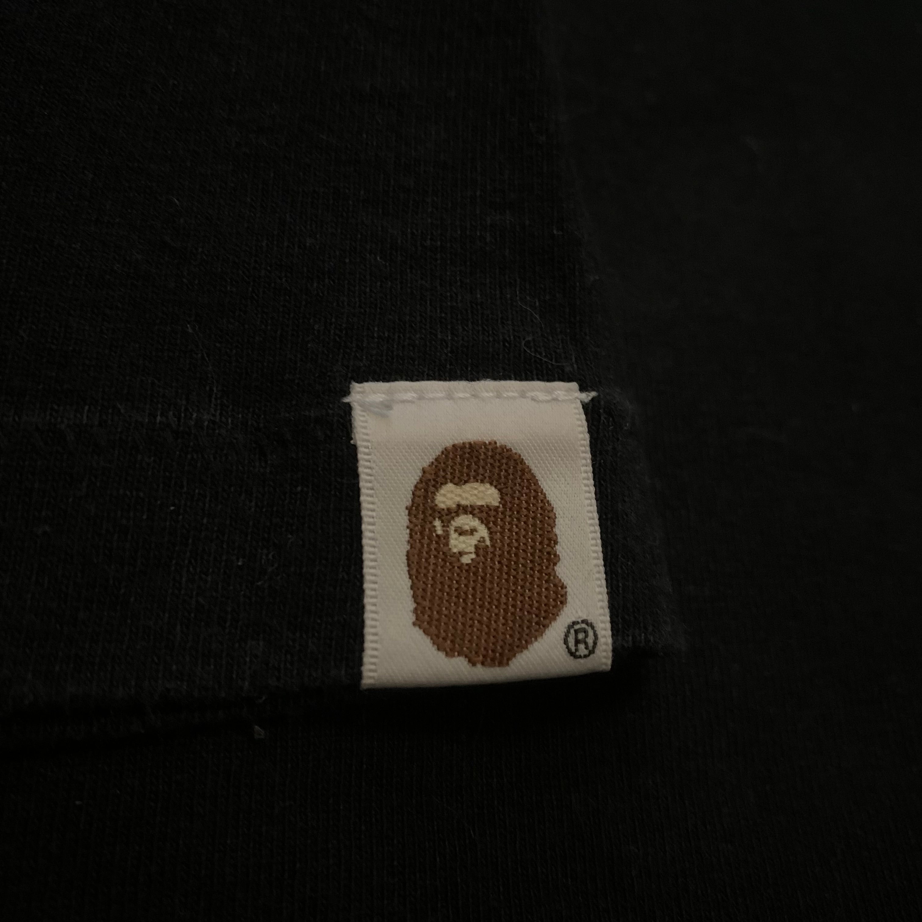 Bape Medium Busy Works Fur Ape Head Black Tee Exclusive