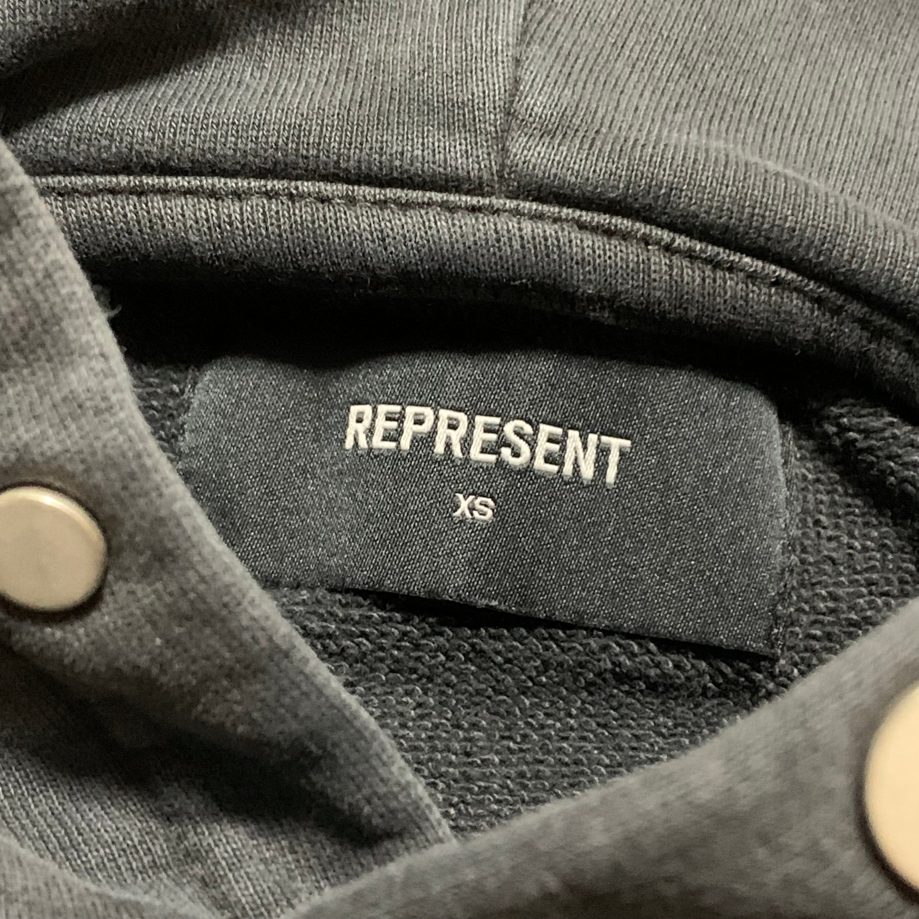 Represent XS Only The Strong Survive Vintage Black Hoodie Shark