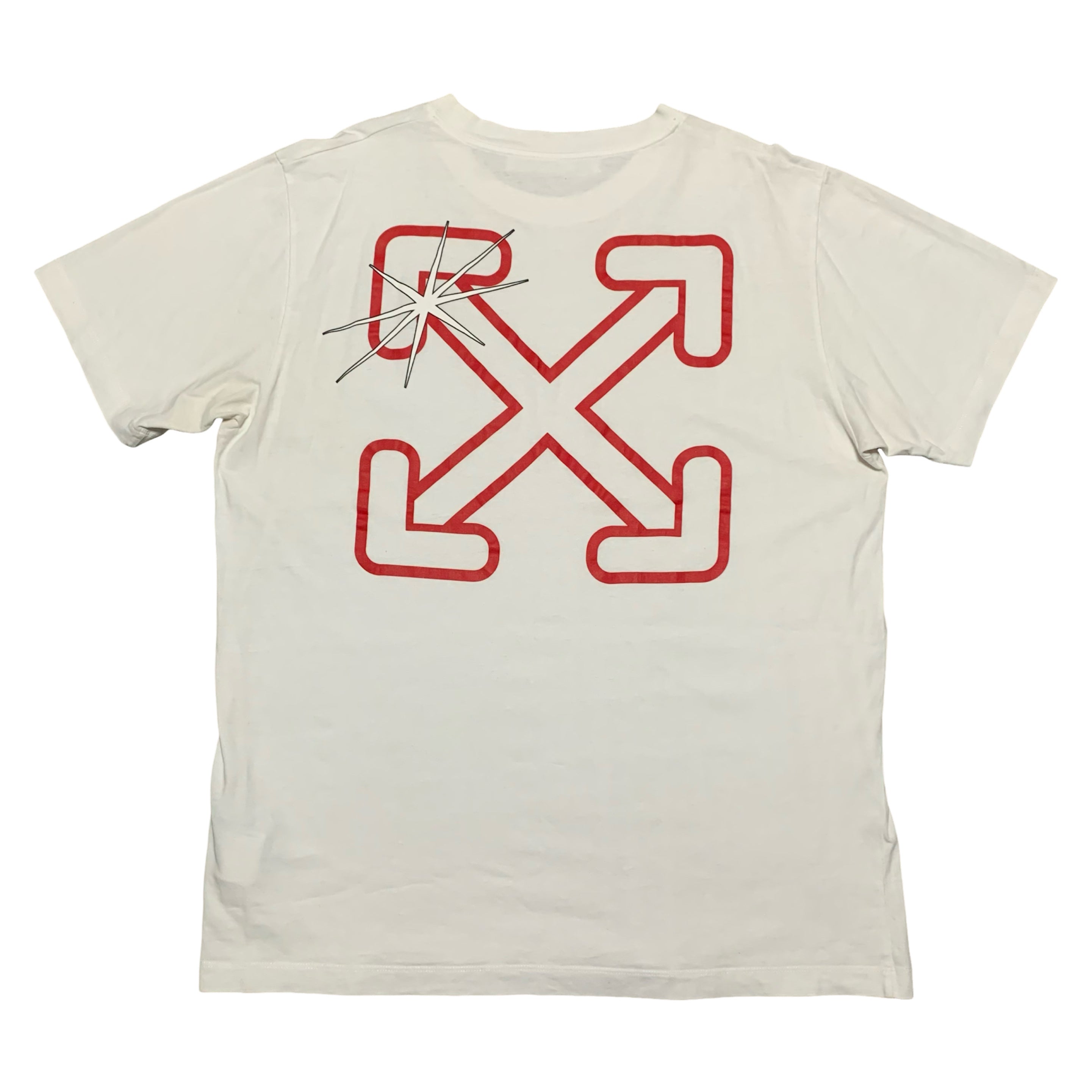 Off White XL Starred Arrows White Tee Virgil Abloh
