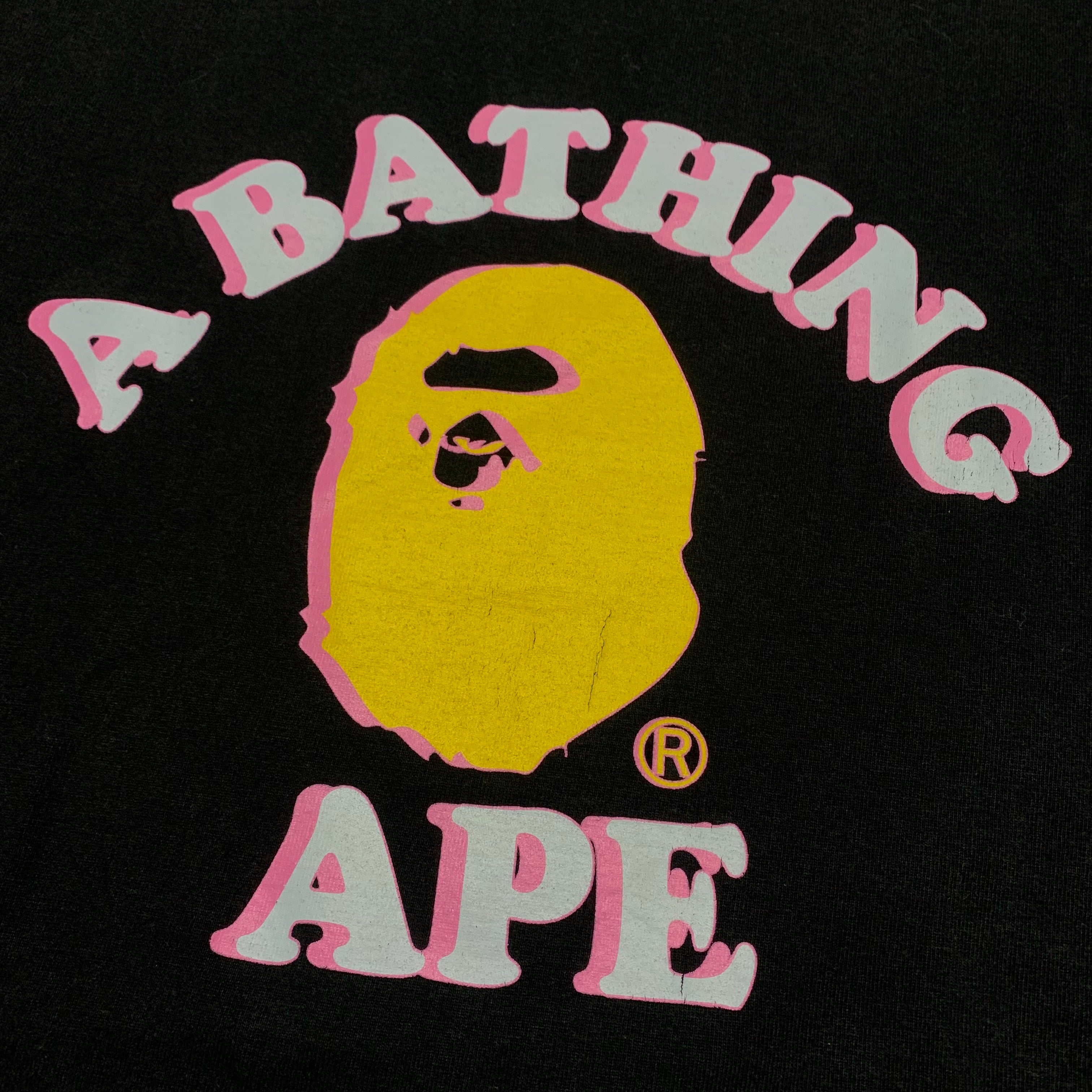 Bape Large College Black Tee A Bathing Ape 2009