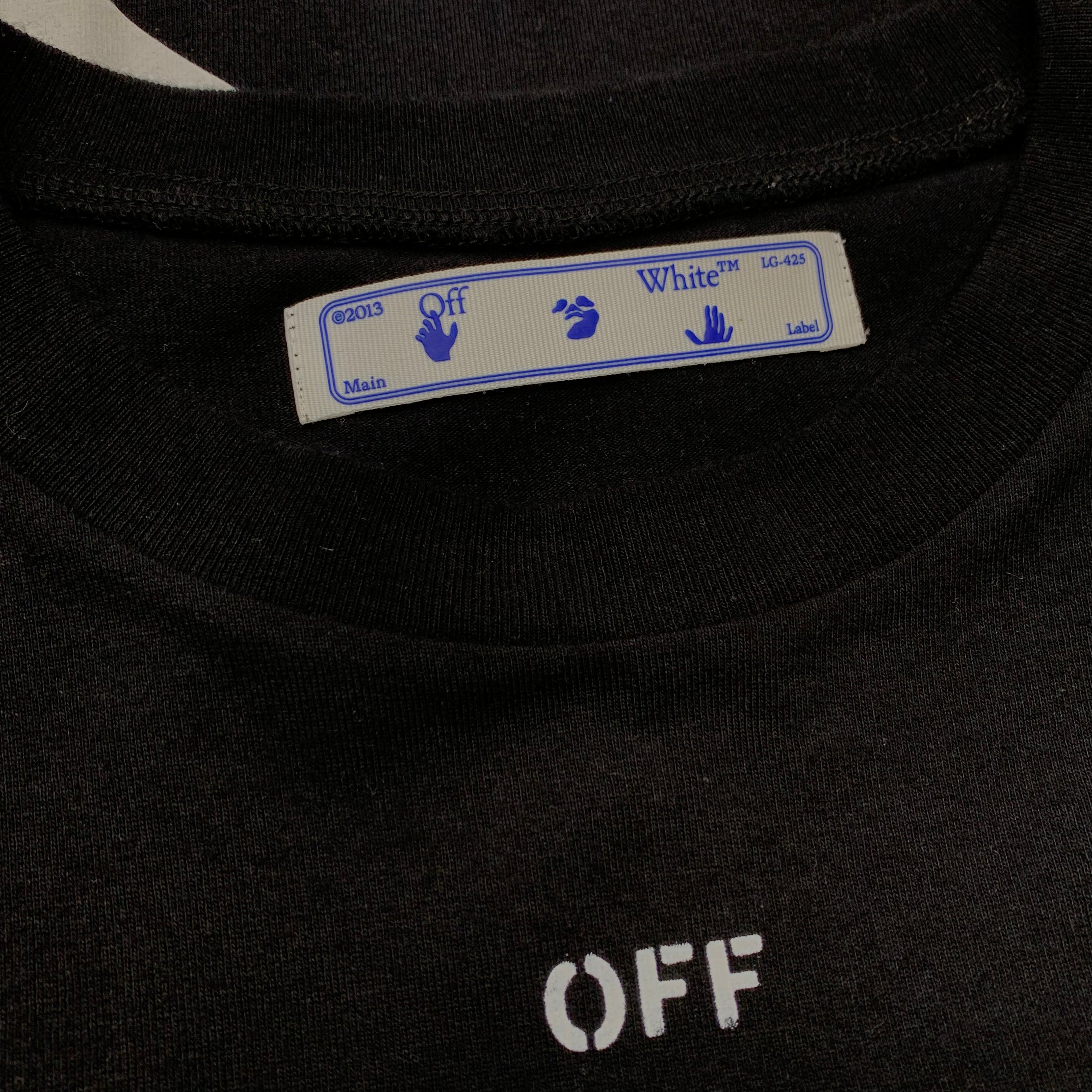 Off White Medium Tee Pascal Skeleton Arrows Black T-Shirt Virgil Abloh
