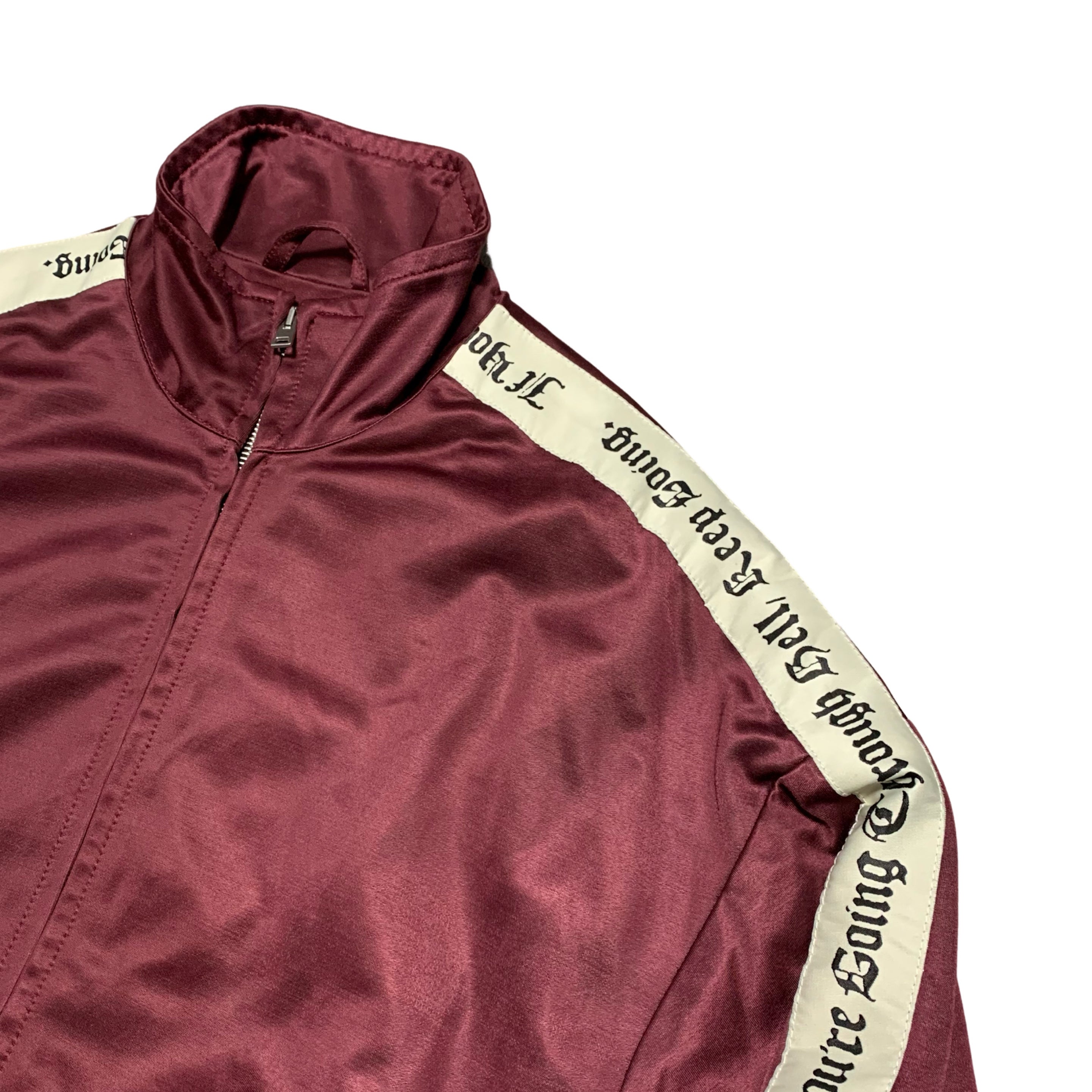 Represent Medium Track Jacket Burgundy Going Through Hell British Made