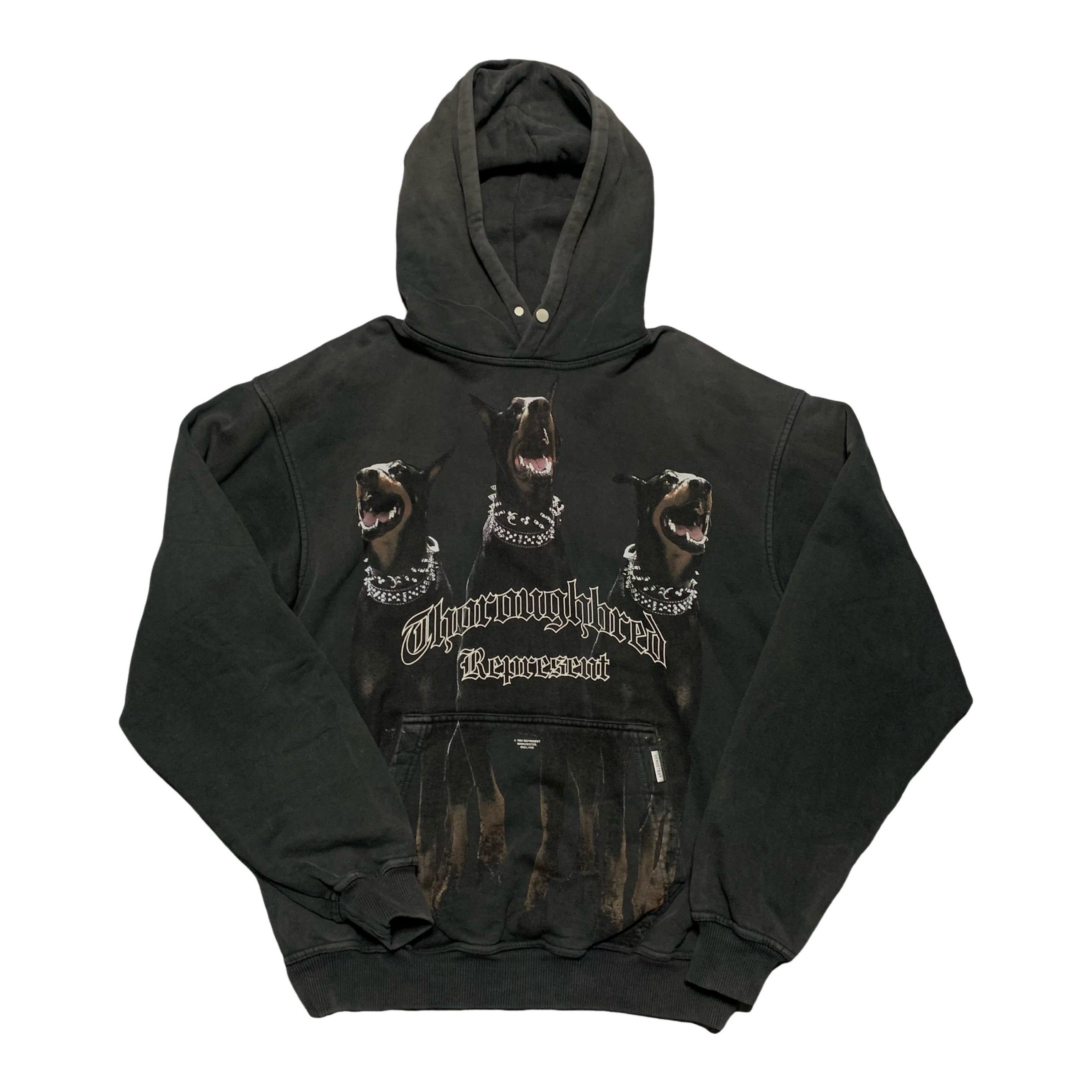 Represent Small Thoroughbred Dog Vintage Black Hoodie