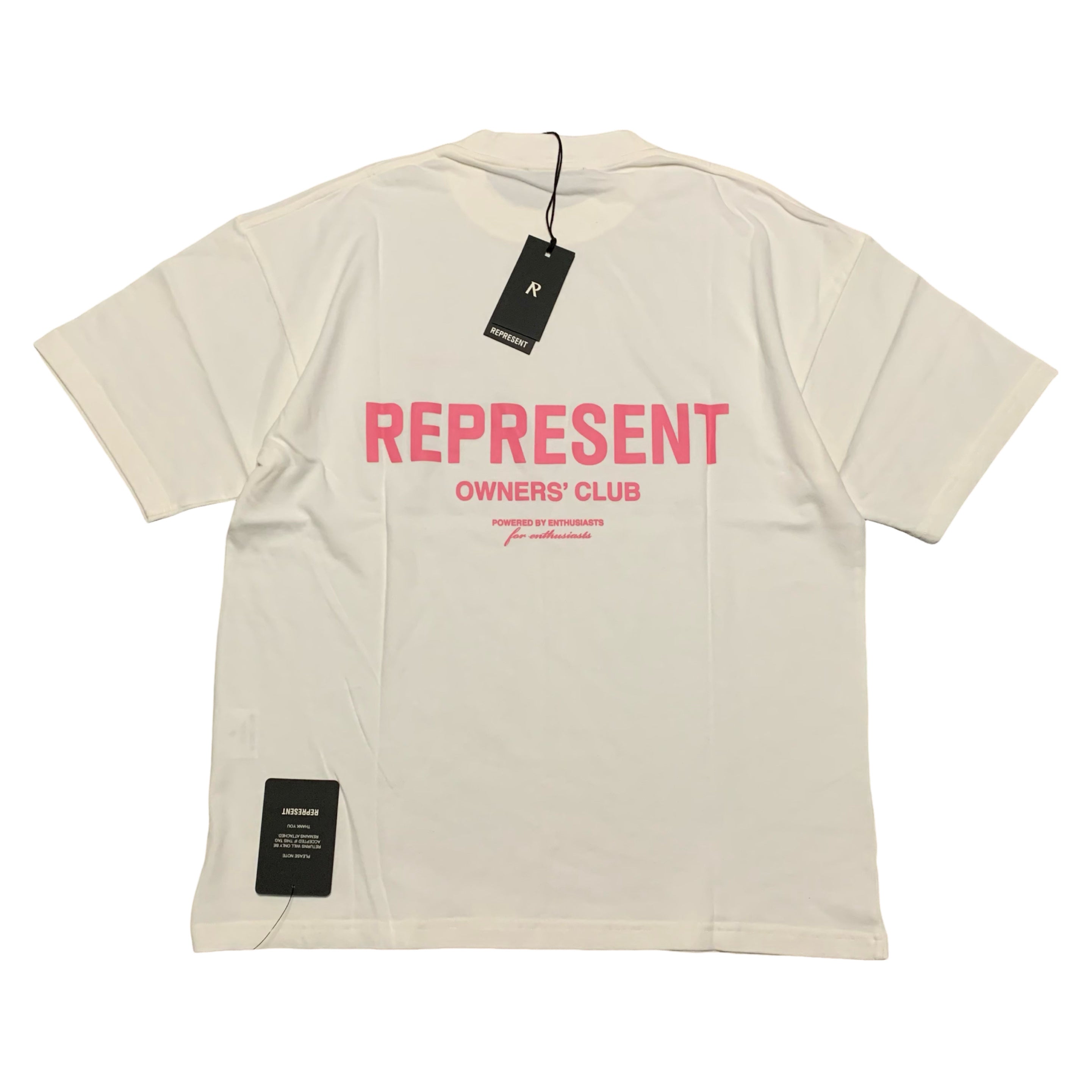 Represent Small Owners Club Pink Flat White Tee