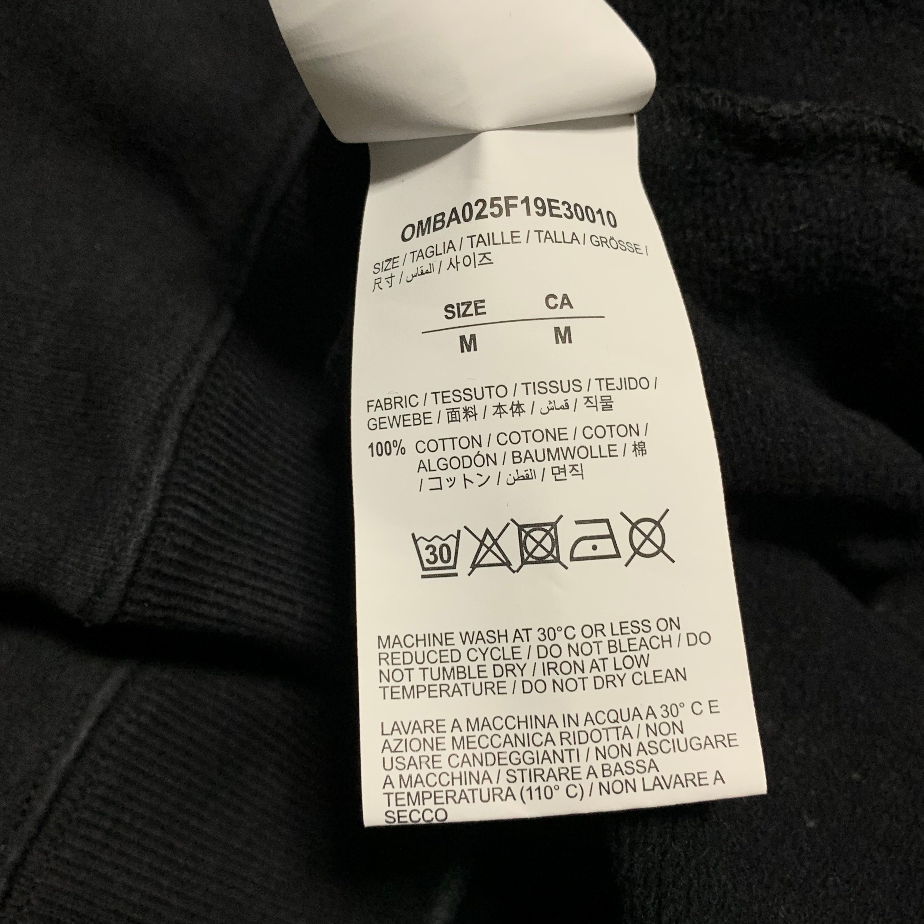 Off White Medium Acrylic Arrows Black Sweatshirt Crewneck Virgil Abloh Yellow Graphic