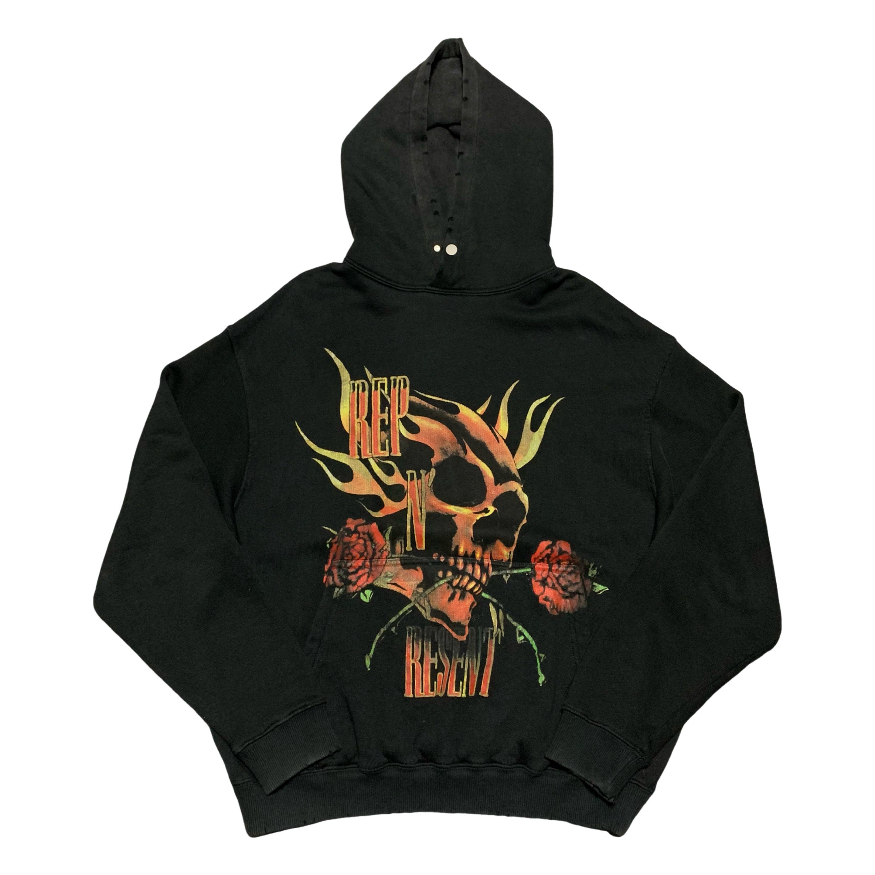 Represent XS Rep N Resent Vintage Black Hoodie